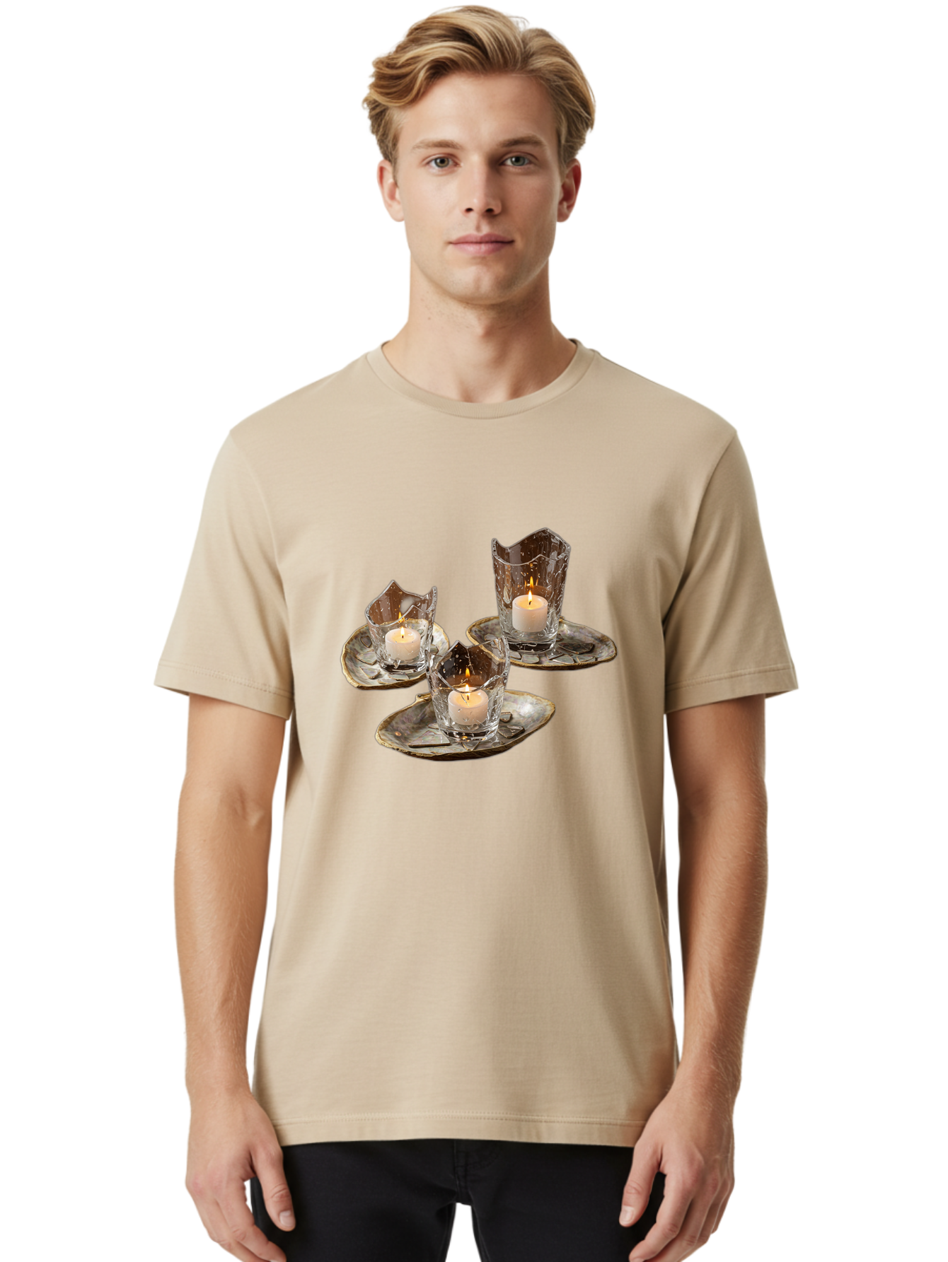 Candle-Holders-With-Tea-Lights Men'S Graphic Tee, 100% Cotton, Comfortable Casual Summer Wear, Machine Washable, Vintage Camera, Old Camera, Antique Camera, Black Camera, Classic Photography, Photography Equipment, Nostalgic Device, Bag253