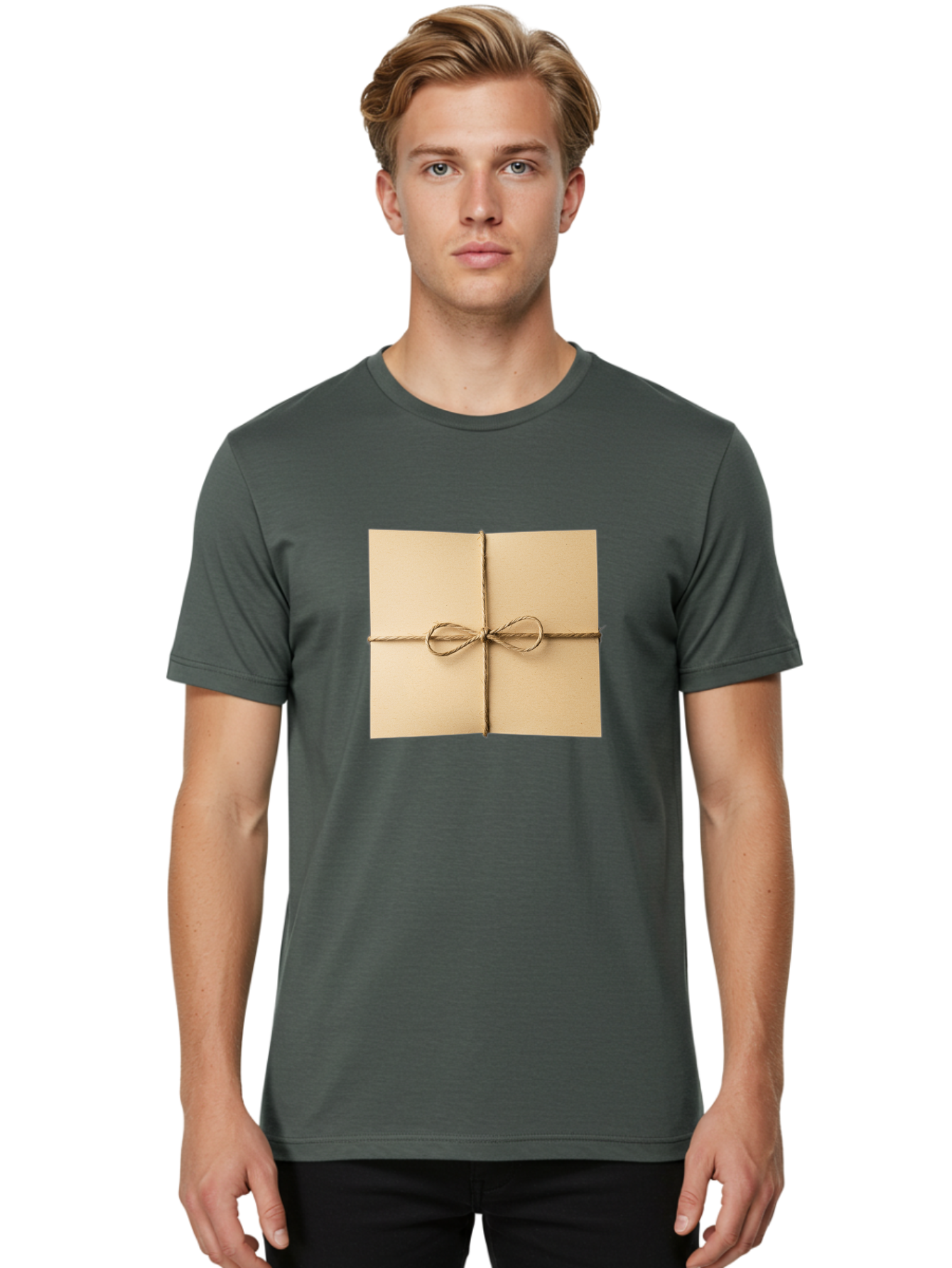 Card-With-Twine Men'S Graphic Tee, 100% Cotton, Comfortable Casual Summer Wear, Machine Washable, Vintage Camera, Old Camera, Antique Camera, Black Camera, Classic Photography, Photography Equipment, Nostalgic Device, Film Camera, Camera Art Bag259