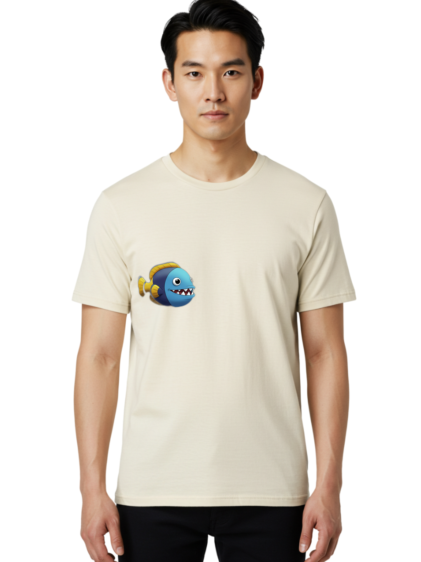 Cartoon-Fish-1 Men'S Graphic Tee, 100% Cotton, Comfortable Casual Summer Wear, Machine Washable, Vintage Camera, Old Camera, Antique Camera, Black Camera, Classic Photography, Photography Equipment, Nostalgic Device, Film Camera, Camera Art Bag261