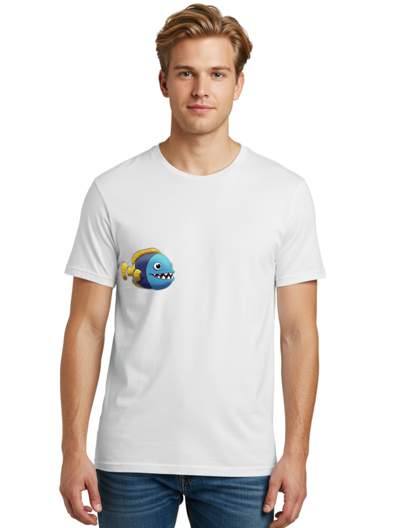 Cartoon-Fish-1 Men'S Graphic Tee, 100% Cotton, Comfortable Casual Summer Wear, Machine Washable, Vintage Camera, Old Camera, Antique Camera, Black Camera, Classic Photography, Photography Equipment, Nostalgic Device, Film Camera, Camera Art Bag261