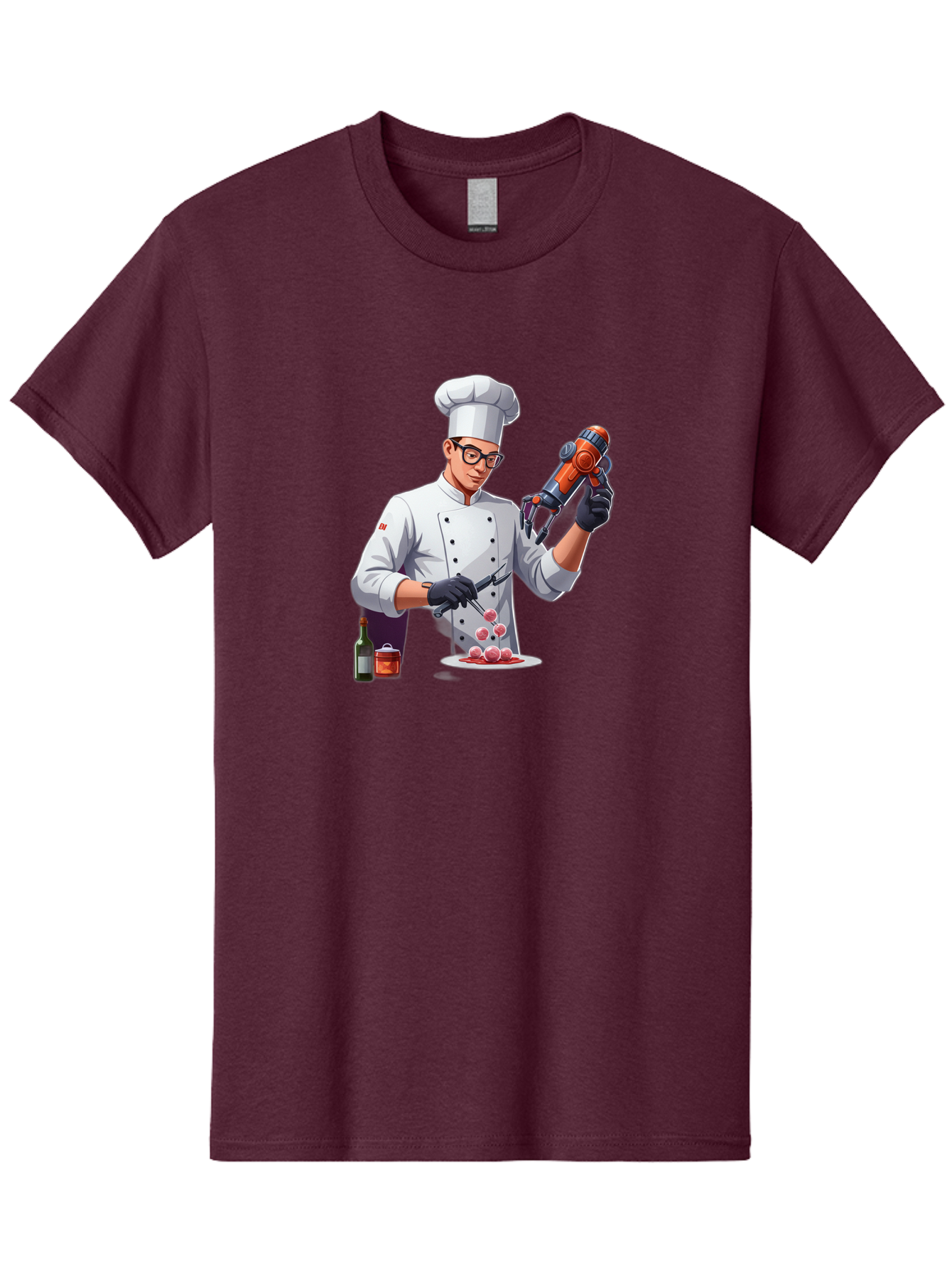 Chef-With-Meatball-Gun Men'S Graphic Tee, 100% Cotton, Comfortable Casual Summer Wear, Machine Washable, Vintage Camera, Old Camera, Antique Camera, Black Camera, Classic Photography, Photography Equipment, Nostalgic Device, Film Camera, Bag278