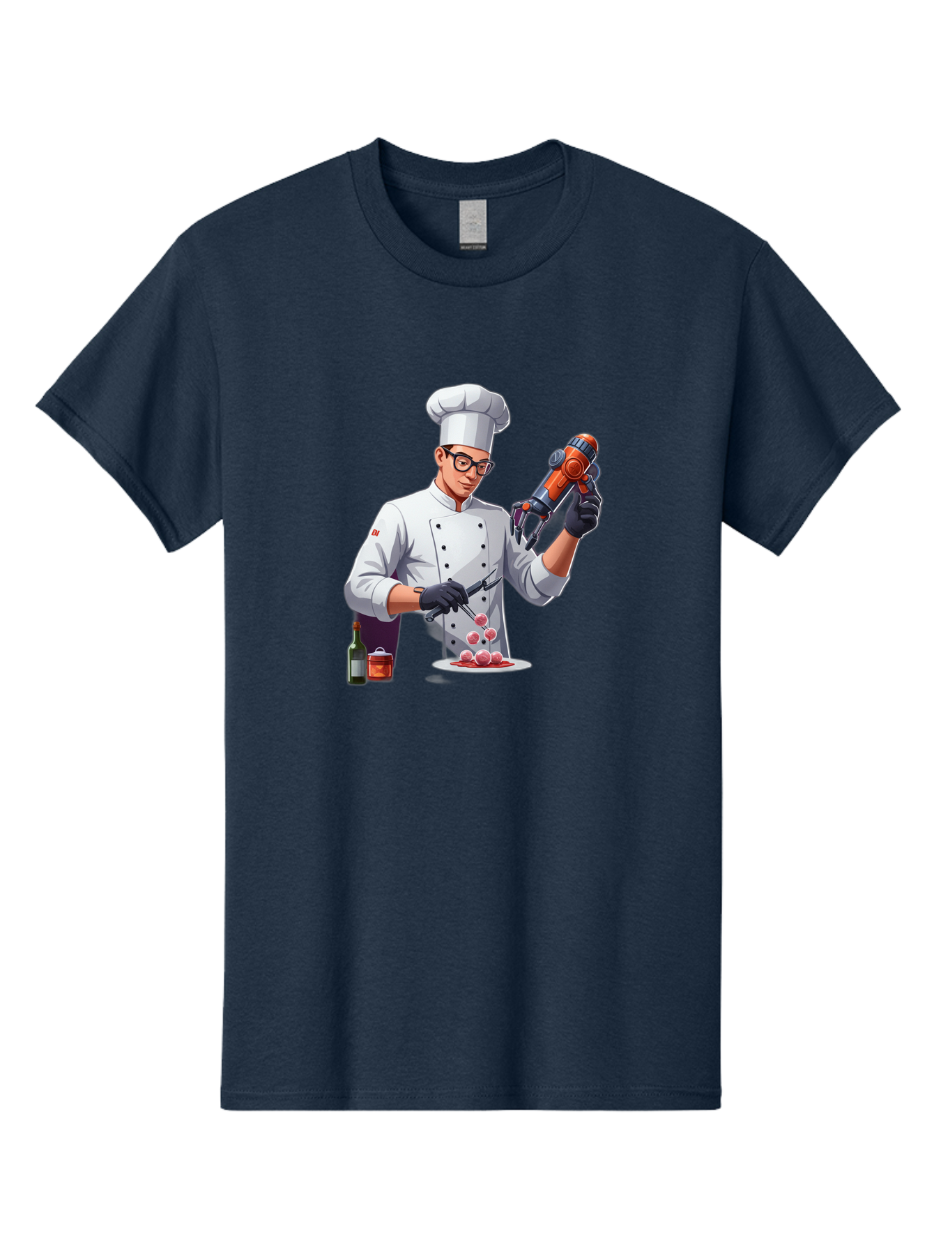 Chef-With-Meatball-Gun Men'S Graphic Tee, 100% Cotton, Comfortable Casual Summer Wear, Machine Washable, Vintage Camera, Old Camera, Antique Camera, Black Camera, Classic Photography, Photography Equipment, Nostalgic Device, Film Camera, Bag278
