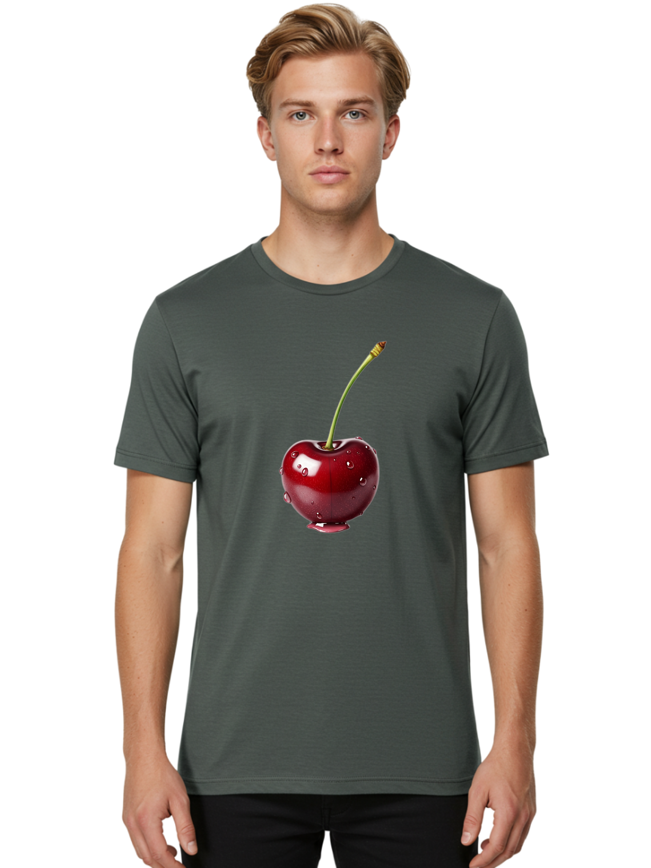 Cherry Men'S Graphic Tee, 100% Cotton, Comfortable Casual Summer Wear, Machine Washable, Vintage Camera, Old Camera, Antique Camera, Black Camera, Classic Photography, Photography Equipment, Nostalgic Device, Film Camera, Camera Art Bag279