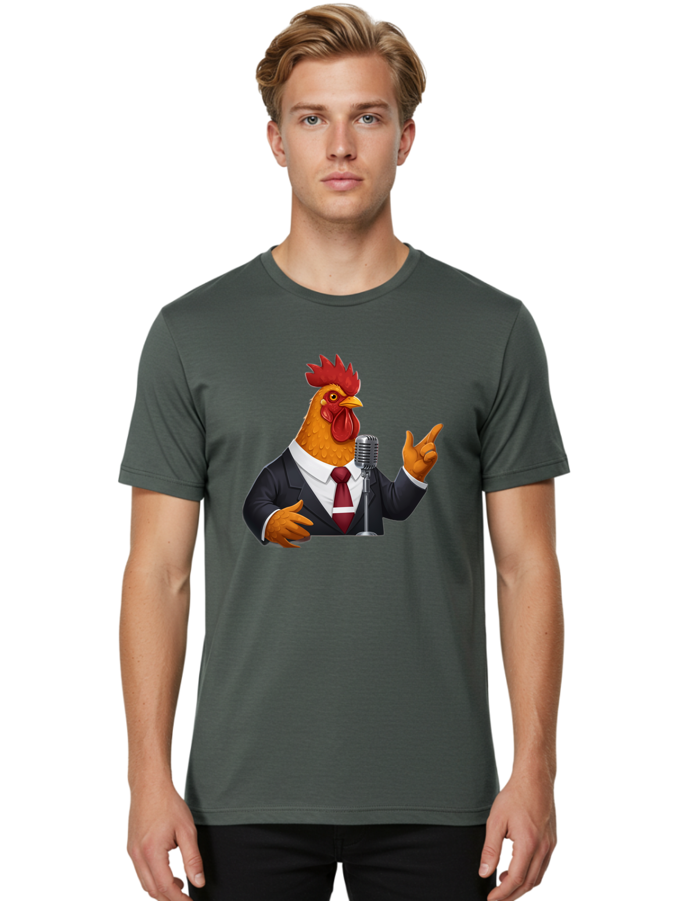 Chicken-In-Suit Men'S Graphic Tee, 100% Cotton, Comfortable Casual Summer Wear, Machine Washable, Vintage Camera, Old Camera, Antique Camera, Black Camera, Classic Photography, Photography Equipment, Nostalgic Device, Film Camera, Camera Art Bag282