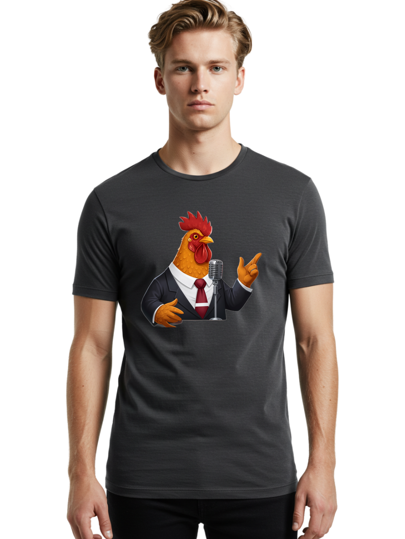 Chicken-In-Suit Men'S Graphic Tee, 100% Cotton, Comfortable Casual Summer Wear, Machine Washable, Vintage Camera, Old Camera, Antique Camera, Black Camera, Classic Photography, Photography Equipment, Nostalgic Device, Film Camera, Camera Art Bag282