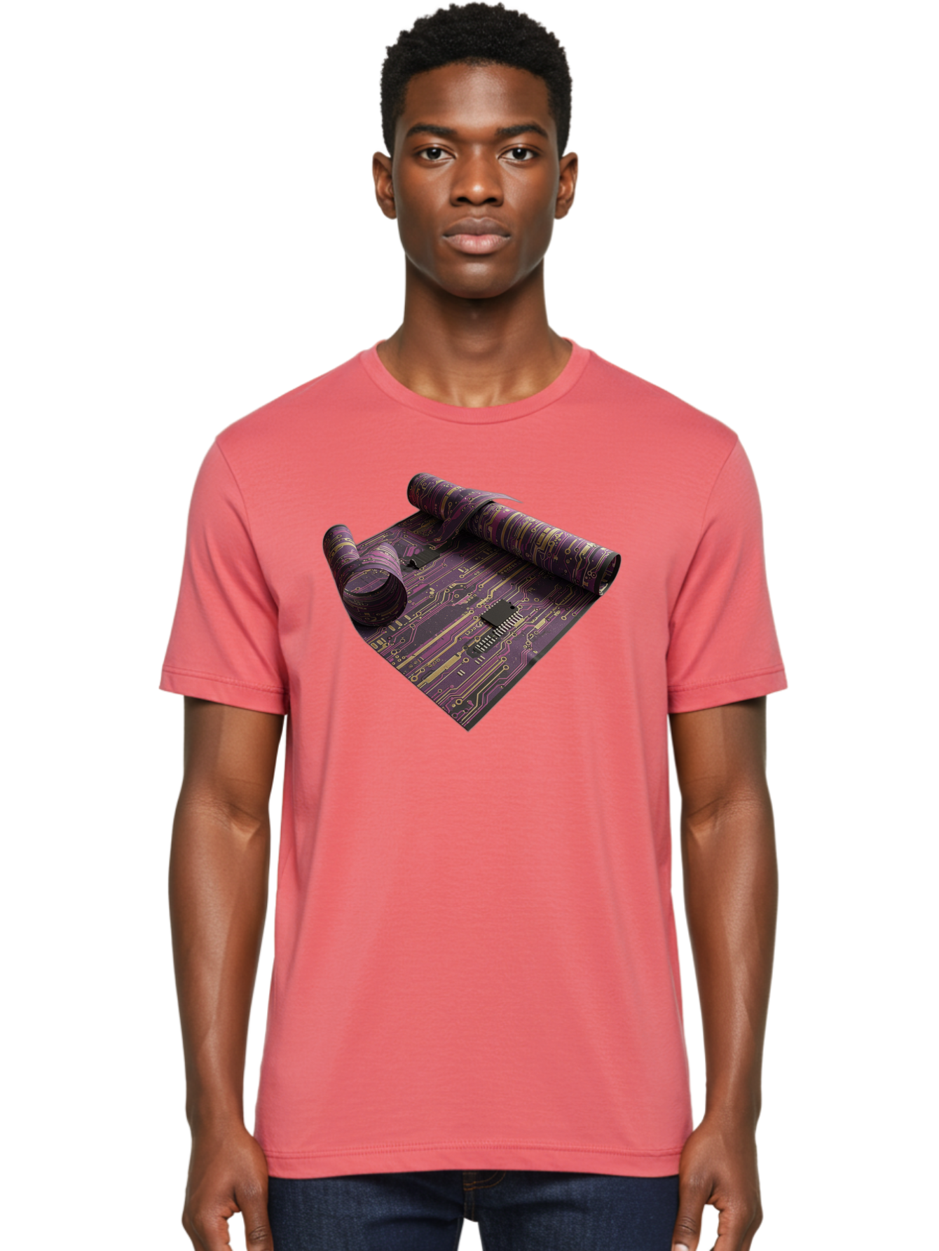 Circuit-Board-Rug Men'S Graphic Tee, 100% Cotton, Comfortable Casual Summer Wear, Machine Washable, Vintage Camera, Old Camera, Antique Camera, Black Camera, Classic Photography, Photography Equipment, Nostalgic Device, Film Camera, Camera Art Bag293