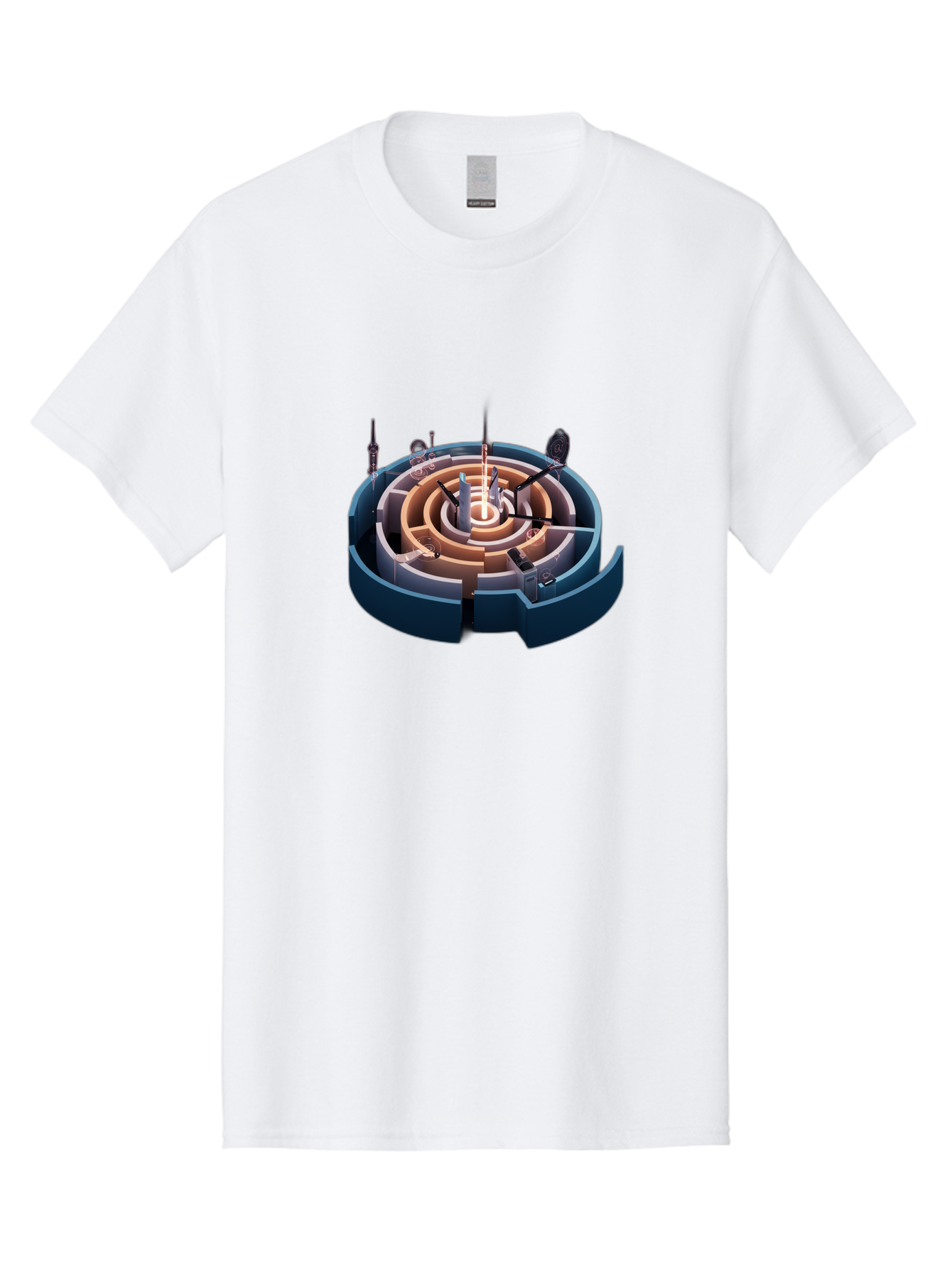Circular-Labyrinth Men'S Graphic Tee, 100% Cotton, Comfortable Casual Summer Wear, Machine Washable, Vintage Camera, Old Camera, Antique Camera, Black Camera, Classic Photography, Photography Equipment, Nostalgic Device, Film Camera, Bag294