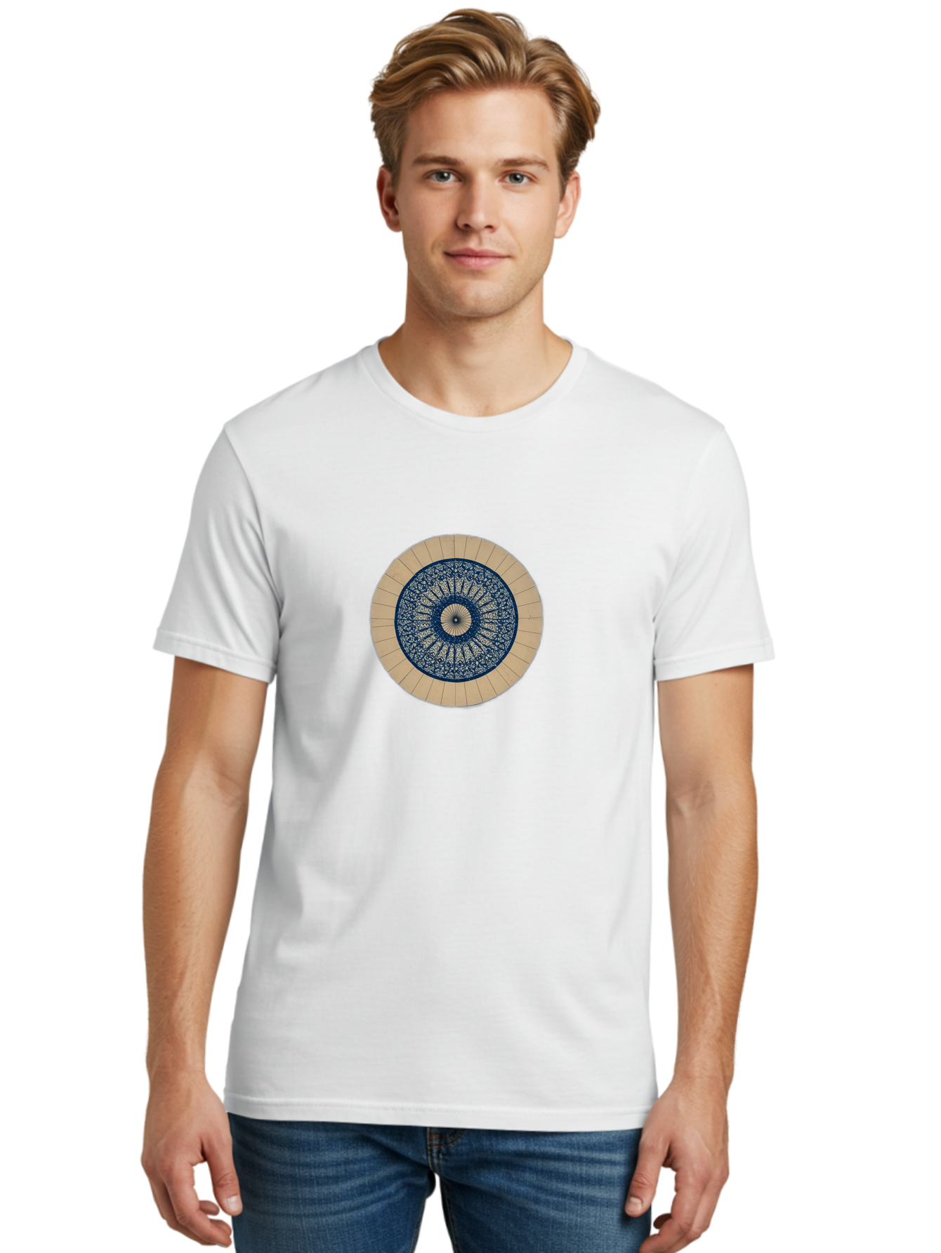 Circular-Pattern Men'S Graphic Tee, 100% Cotton, Comfortable Casual Summer Wear, Machine Washable, Vintage Camera, Old Camera, Antique Camera, Black Camera, Classic Photography, Photography Equipment, Nostalgic Device, Film Camera, Camera Art Bag295