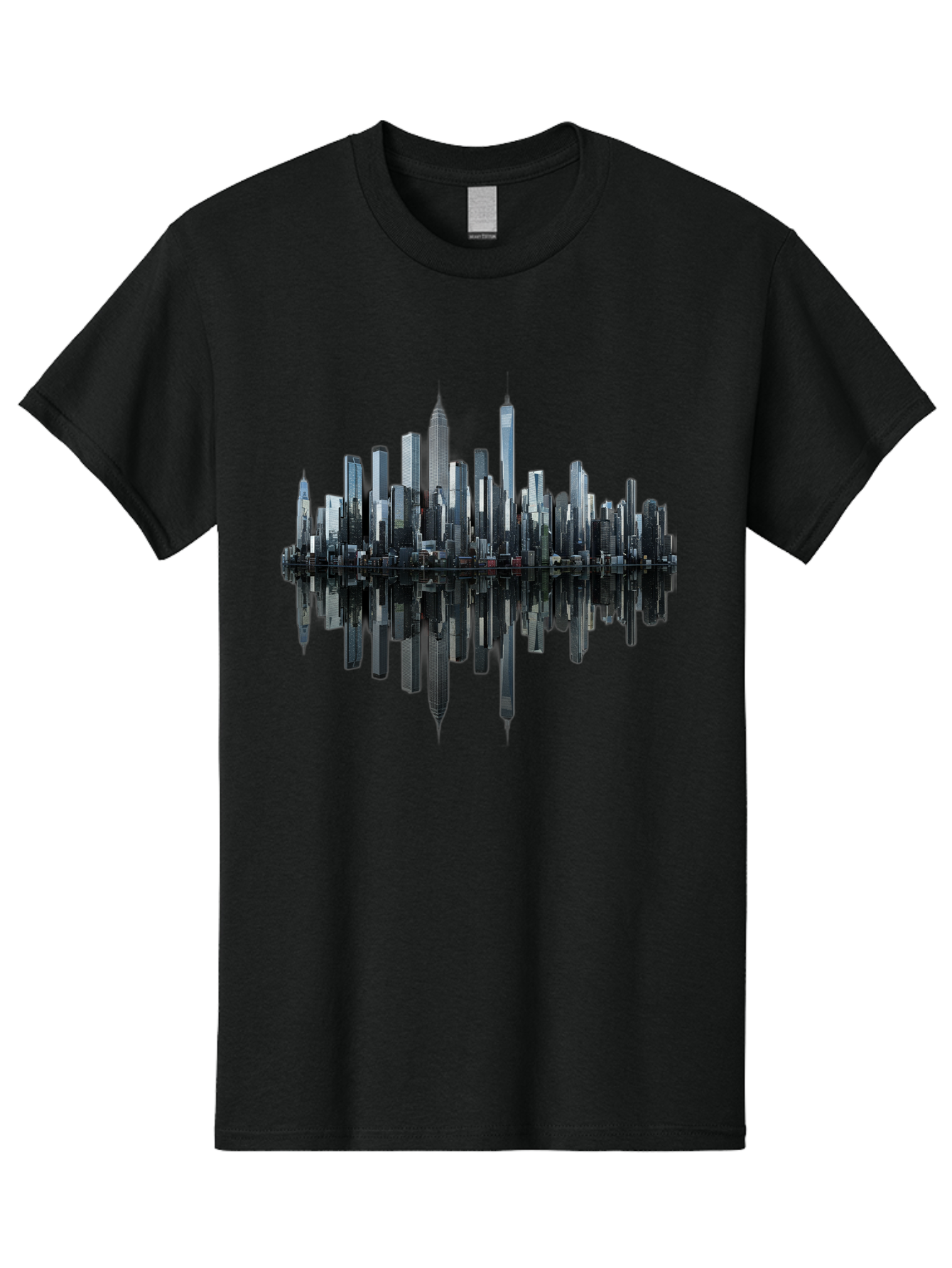 City-Skyline-Sound-Wave Men'S Graphic Tee, 100% Cotton, Comfortable Casual Summer Wear, Machine Washable, Vintage Camera, Old Camera, Antique Camera, Black Camera, Classic Photography, Photography Equipment, Nostalgic Device, Film Camera, Bag297