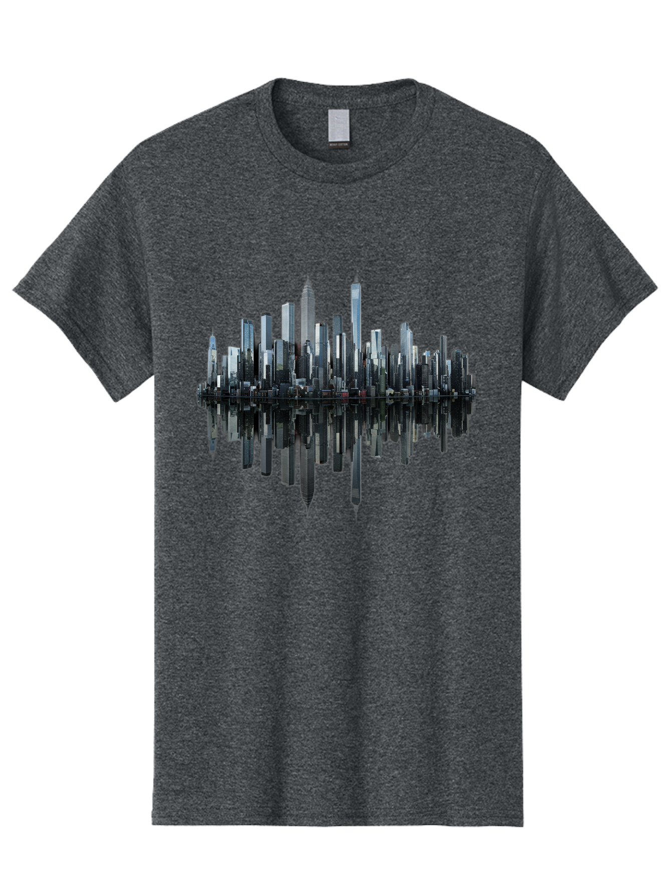 City-Skyline-Sound-Wave Men'S Graphic Tee, 100% Cotton, Comfortable Casual Summer Wear, Machine Washable, Vintage Camera, Old Camera, Antique Camera, Black Camera, Classic Photography, Photography Equipment, Nostalgic Device, Film Camera, Bag297