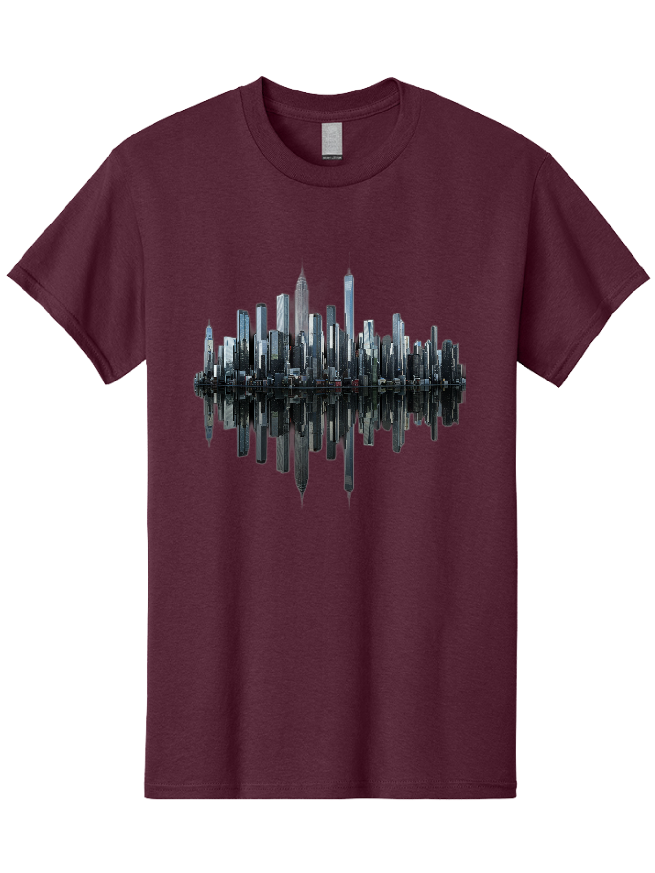 City-Skyline-Sound-Wave Men'S Graphic Tee, 100% Cotton, Comfortable Casual Summer Wear, Machine Washable, Vintage Camera, Old Camera, Antique Camera, Black Camera, Classic Photography, Photography Equipment, Nostalgic Device, Film Camera, Bag297