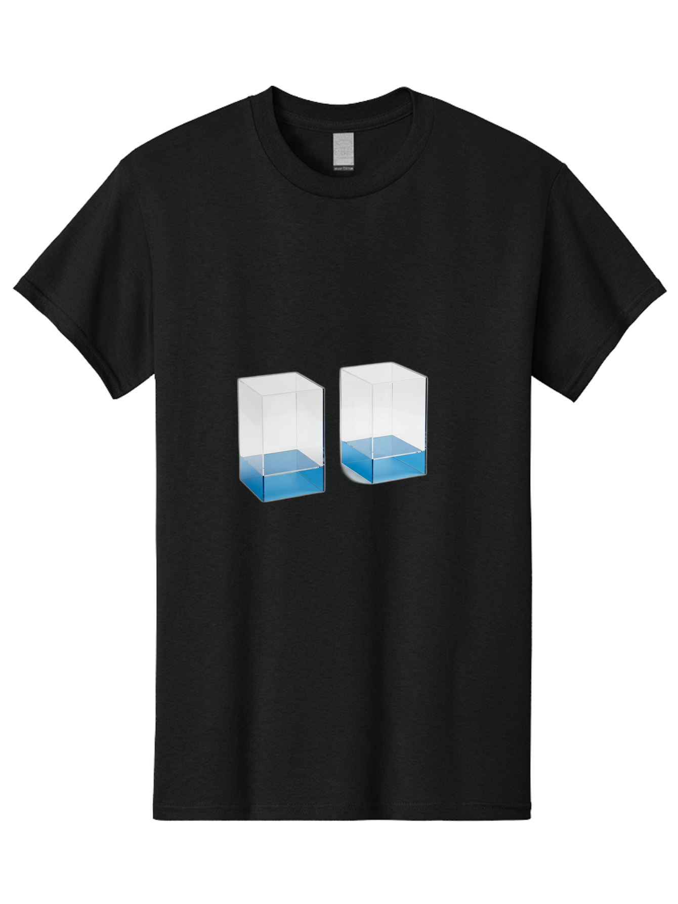 Clear-Boxes-With-Blue-Liquid Men'S Graphic Tee, 100% Cotton, Comfortable Casual Summer Wear, Machine Washable, Vintage Camera, Old Camera, Antique Camera, Black Camera, Classic Photography, Photography Equipment, Nostalgic Device, Film Camera, Bag302