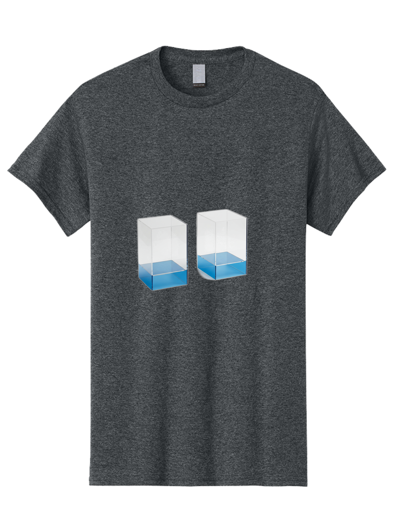 Clear-Boxes-With-Blue-Liquid Men'S Graphic Tee, 100% Cotton, Comfortable Casual Summer Wear, Machine Washable, Vintage Camera, Old Camera, Antique Camera, Black Camera, Classic Photography, Photography Equipment, Nostalgic Device, Film Camera, Bag302