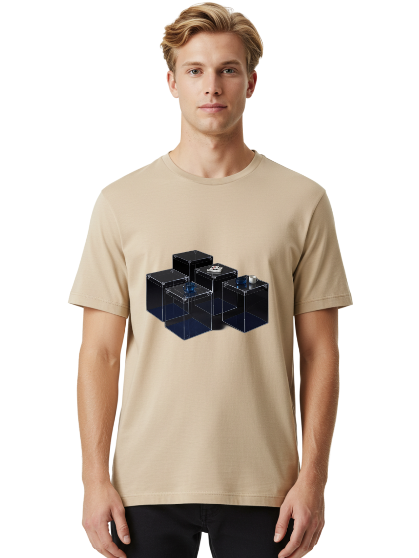 Clear-Plastic-Boxes Men'S Graphic Tee, 100% Cotton, Comfortable Casual Summer Wear, Machine Washable, Vintage Camera, Old Camera, Antique Camera, Black Camera, Classic Photography, Photography Equipment, Nostalgic Device, Film Camera, Bag304
