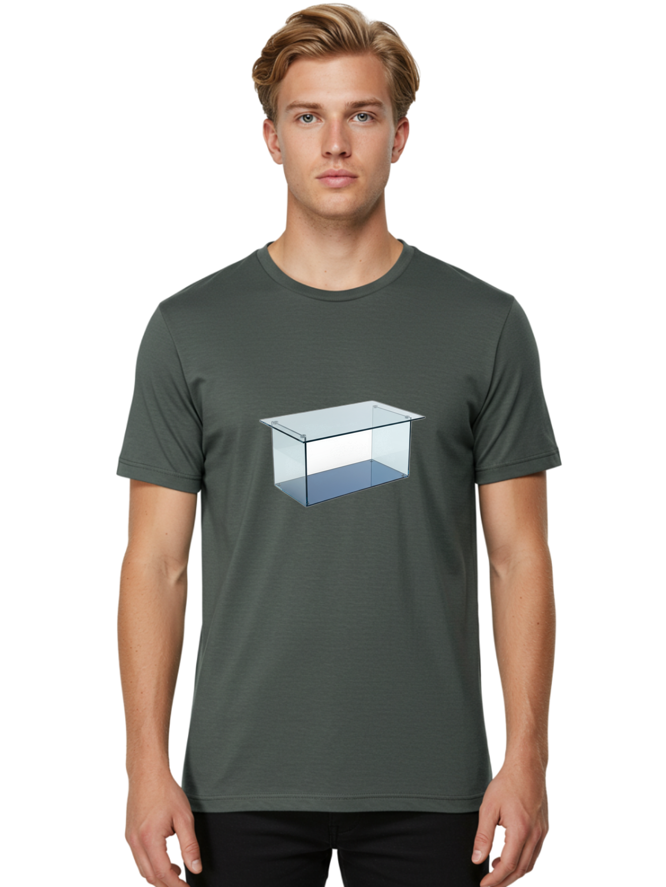 Clear-Rectangular-Aquarium Men'S Graphic Tee, 100% Cotton, Comfortable Casual Summer Wear, Machine Washable, Vintage Camera, Old Camera, Antique Camera, Black Camera, Classic Photography, Photography Equipment, Nostalgic Device, Film Camera, Bag305