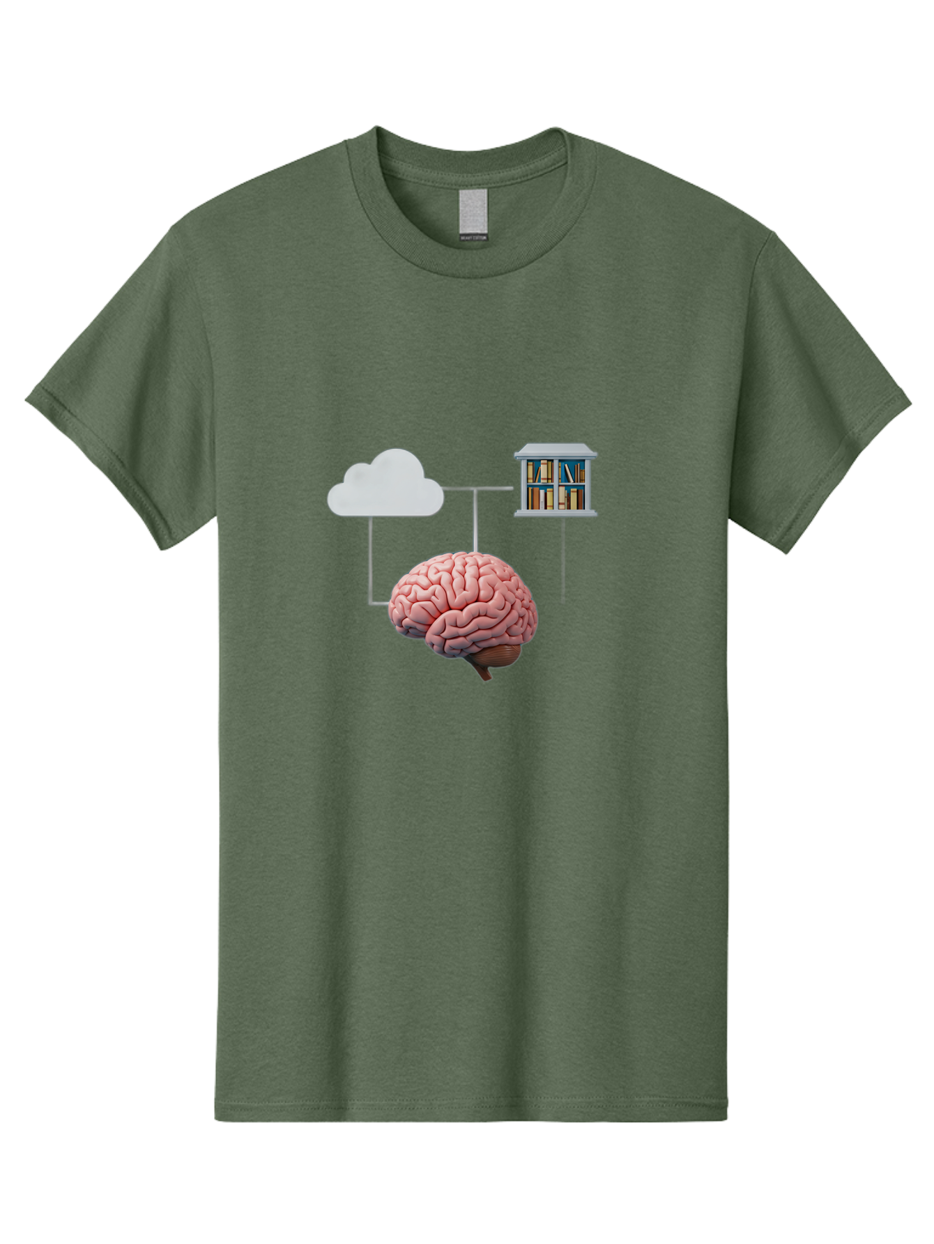 Cloud-Library-Brain Men'S Graphic Tee, 100% Cotton, Comfortable Casual Summer Wear, Machine Washable, Vintage Camera, Old Camera, Antique Camera, Black Camera, Classic Photography, Photography Equipment, Nostalgic Device, Film Camera, Bag308