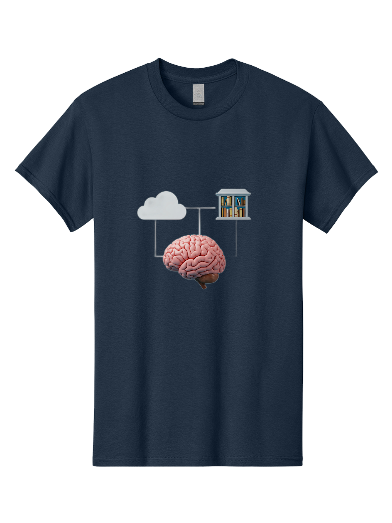 Cloud-Library-Brain Men'S Graphic Tee, 100% Cotton, Comfortable Casual Summer Wear, Machine Washable, Vintage Camera, Old Camera, Antique Camera, Black Camera, Classic Photography, Photography Equipment, Nostalgic Device, Film Camera, Bag308