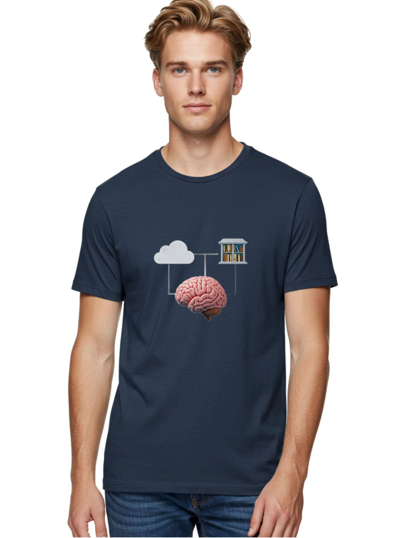 Cloud-Library-Brain Men'S Graphic Tee, 100% Cotton, Comfortable Casual Summer Wear, Machine Washable, Vintage Camera, Old Camera, Antique Camera, Black Camera, Classic Photography, Photography Equipment, Nostalgic Device, Film Camera, Bag308