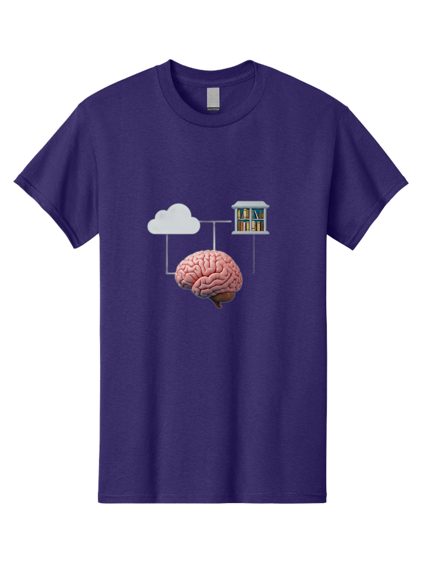 Cloud-Library-Brain Men'S Graphic Tee, 100% Cotton, Comfortable Casual Summer Wear, Machine Washable, Vintage Camera, Old Camera, Antique Camera, Black Camera, Classic Photography, Photography Equipment, Nostalgic Device, Film Camera, Bag308