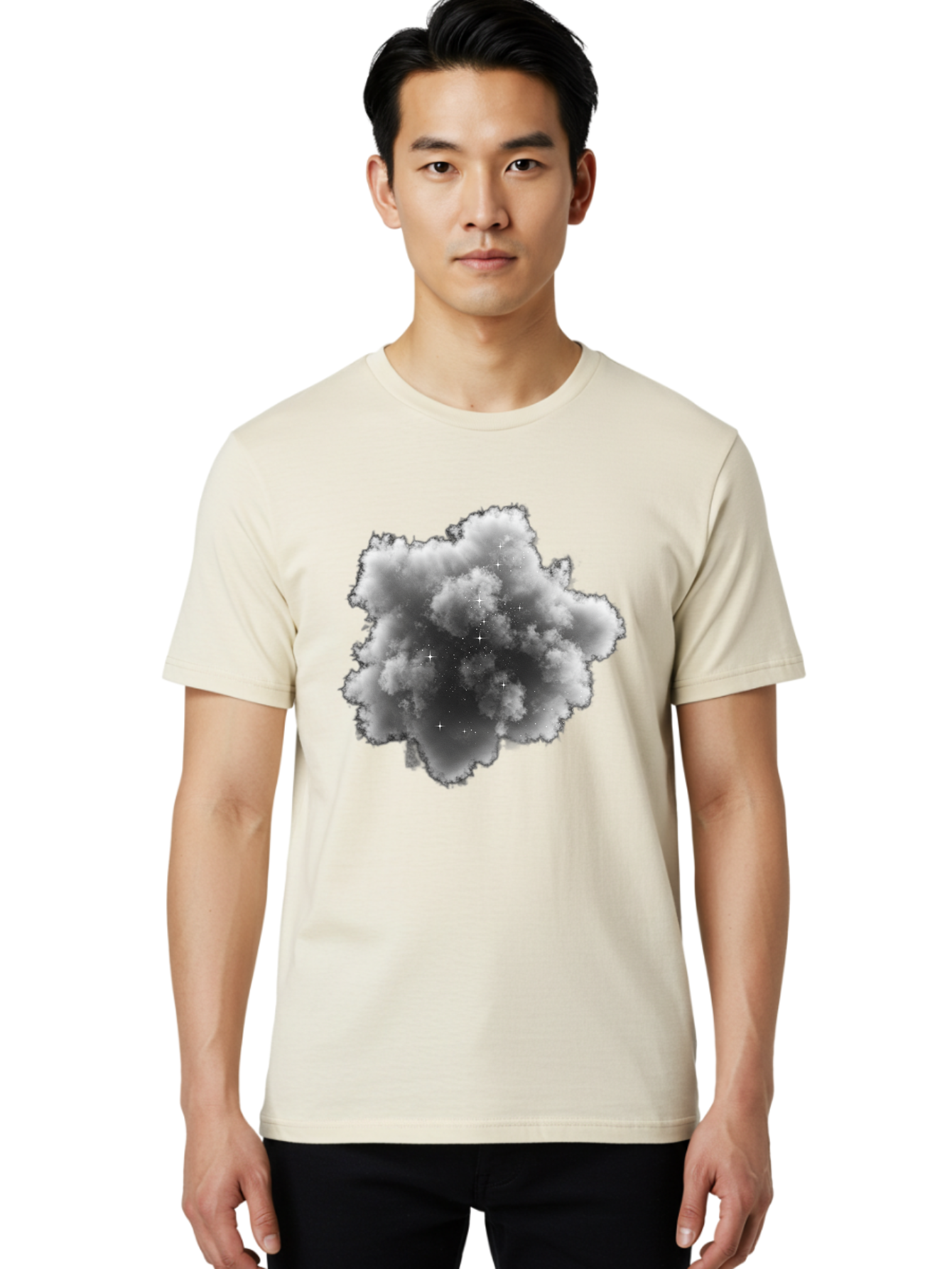 Cloud-With-Stars Men'S Graphic Tee, 100% Cotton, Comfortable Casual Summer Wear, Machine Washable, Vintage Camera, Old Camera, Antique Camera, Black Camera, Classic Photography, Photography Equipment, Nostalgic Device, Film Camera, Camera Art Bag309