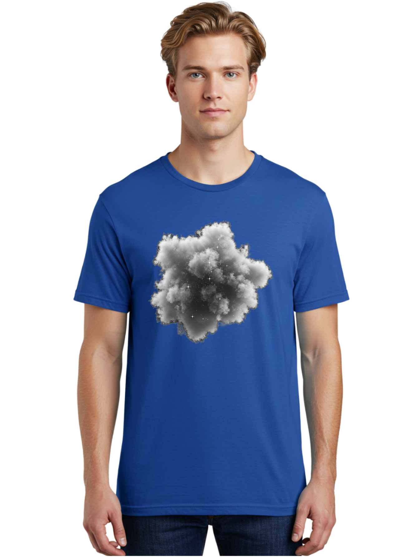 Cloud-With-Stars Men'S Graphic Tee, 100% Cotton, Comfortable Casual Summer Wear, Machine Washable, Vintage Camera, Old Camera, Antique Camera, Black Camera, Classic Photography, Photography Equipment, Nostalgic Device, Film Camera, Camera Art Bag309