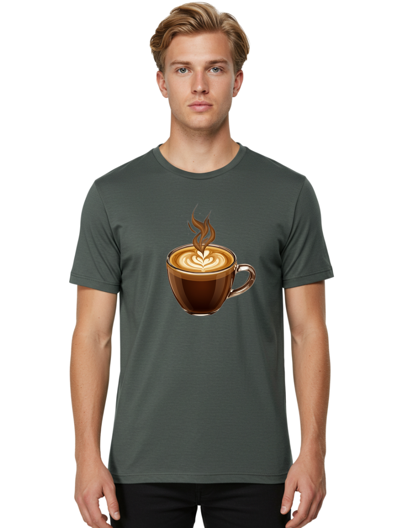 Coffee-Cup Men'S Graphic Tee, 100% Cotton, Comfortable Casual Summer Wear, Machine Washable, Vintage Camera, Old Camera, Antique Camera, Black Camera, Classic Photography, Photography Equipment, Nostalgic Device, Film Camera, Camera Art Bag318