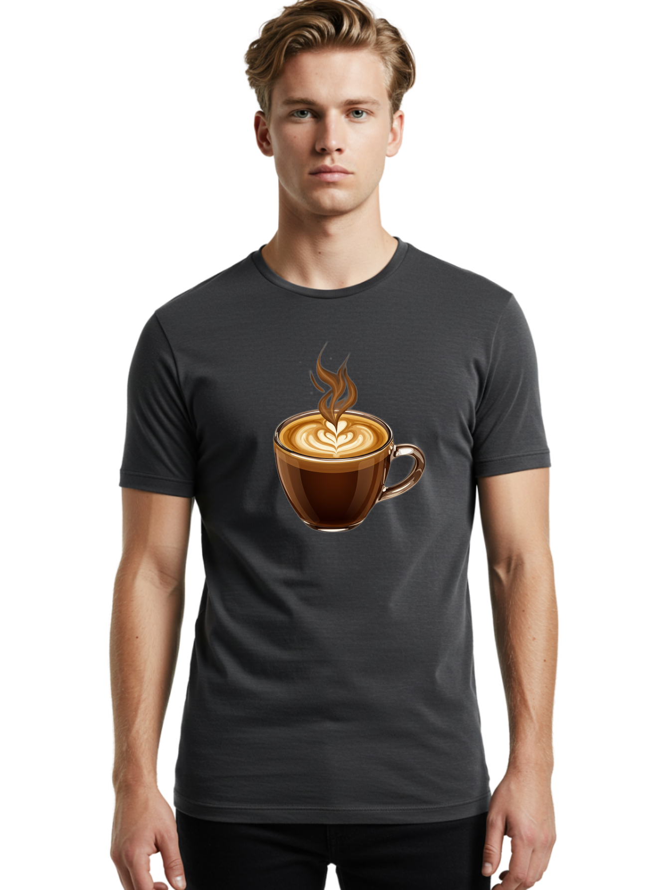 Coffee-Cup Men'S Graphic Tee, 100% Cotton, Comfortable Casual Summer Wear, Machine Washable, Vintage Camera, Old Camera, Antique Camera, Black Camera, Classic Photography, Photography Equipment, Nostalgic Device, Film Camera, Camera Art Bag318