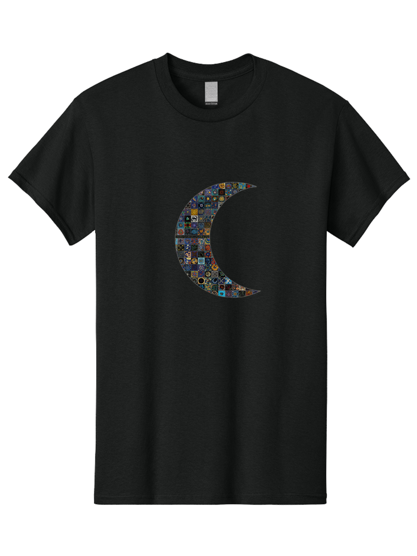 Collage-Crescent-Moon Men'S Graphic Tee, 100% Cotton, Comfortable Casual Summer Wear, Machine Washable, Vintage Camera, Old Camera, Antique Camera, Black Camera, Classic Photography, Photography Equipment, Nostalgic Device, Film Camera, Bag322