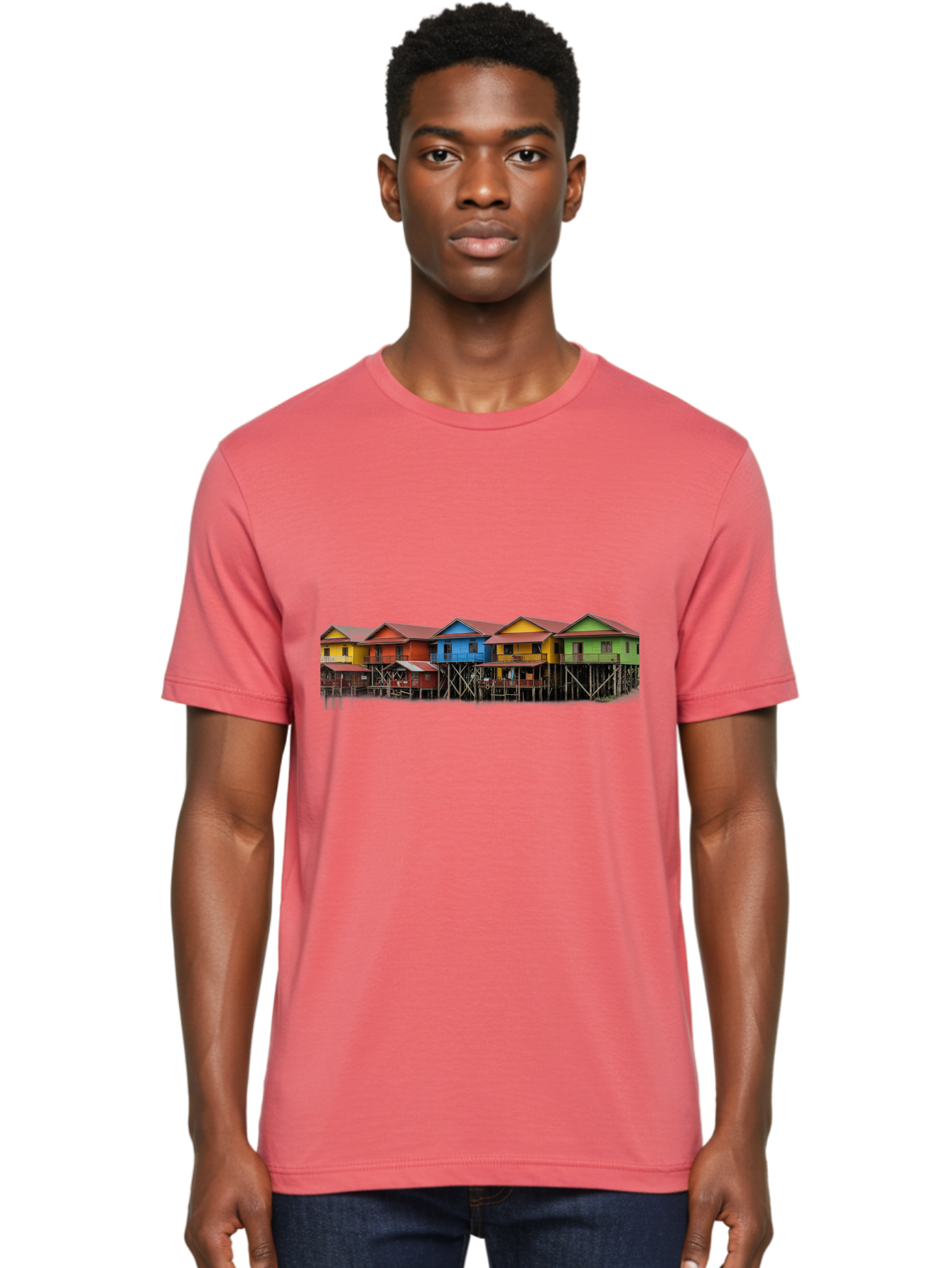Colorful-Stilt-Houses Men'S Graphic Tee, 100% Cotton, Comfortable Casual Summer Wear, Machine Washable, Vintage Camera, Old Camera, Antique Camera, Black Camera, Classic Photography, Photography Equipment, Nostalgic Device, Film Camera, Bag325