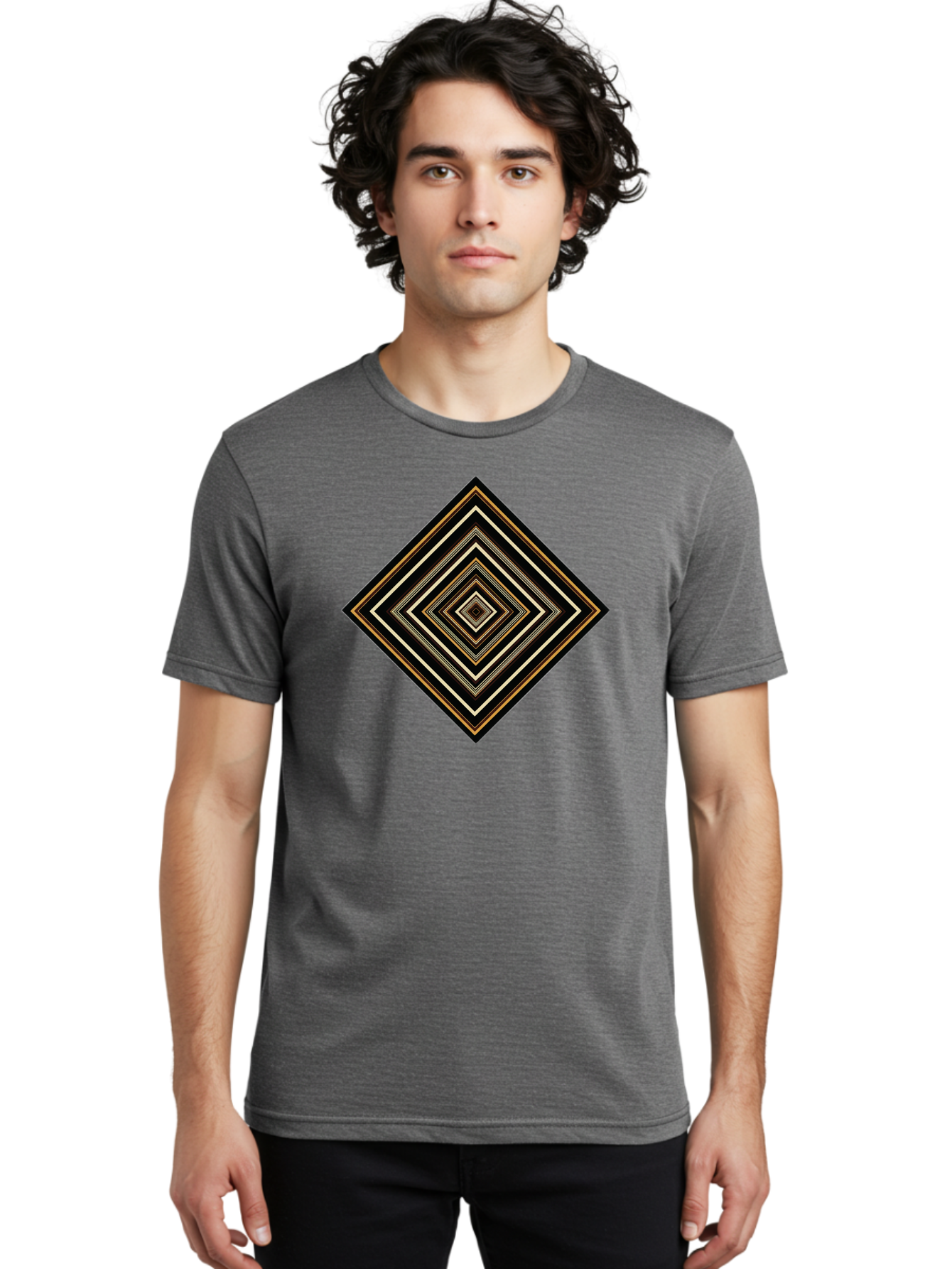 Concentric-Diamonds Men'S Graphic Tee, 100% Cotton, Comfortable Casual Summer Wear, Machine Washable, Vintage Camera, Old Camera, Antique Camera, Black Camera, Classic Photography, Photography Equipment, Nostalgic Device, Film Camera, Bag330