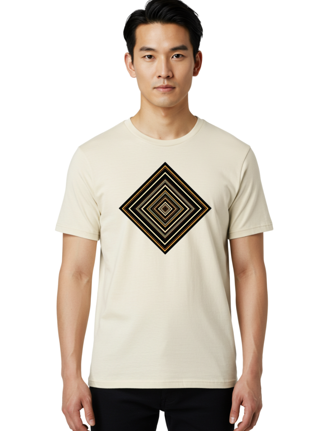 Concentric-Diamonds Men'S Graphic Tee, 100% Cotton, Comfortable Casual Summer Wear, Machine Washable, Vintage Camera, Old Camera, Antique Camera, Black Camera, Classic Photography, Photography Equipment, Nostalgic Device, Film Camera, Bag330