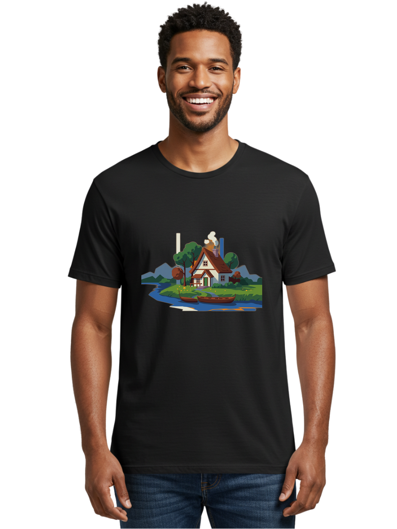 Cottage-By-Water Men'S Graphic Tee, 100% Cotton, Comfortable Casual Summer Wear, Machine Washable, Vintage Camera, Old Camera, Antique Camera, Black Camera, Classic Photography, Photography Equipment, Nostalgic Device, Film Camera, Camera Art Bag343