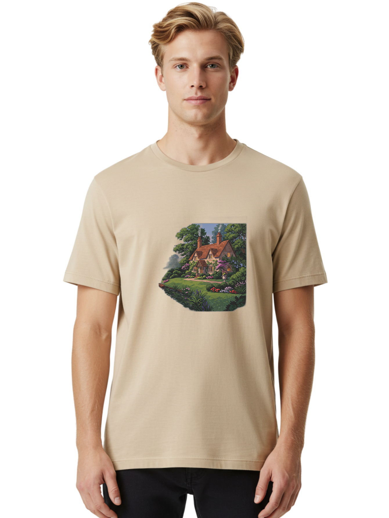 Cottage-Garden-Paradise Men'S Graphic Tee, 100% Cotton, Comfortable Casual Summer Wear, Machine Washable, Vintage Camera, Old Camera, Antique Camera, Black Camera, Classic Photography, Photography Equipment, Nostalgic Device, Film Camera, Bag344