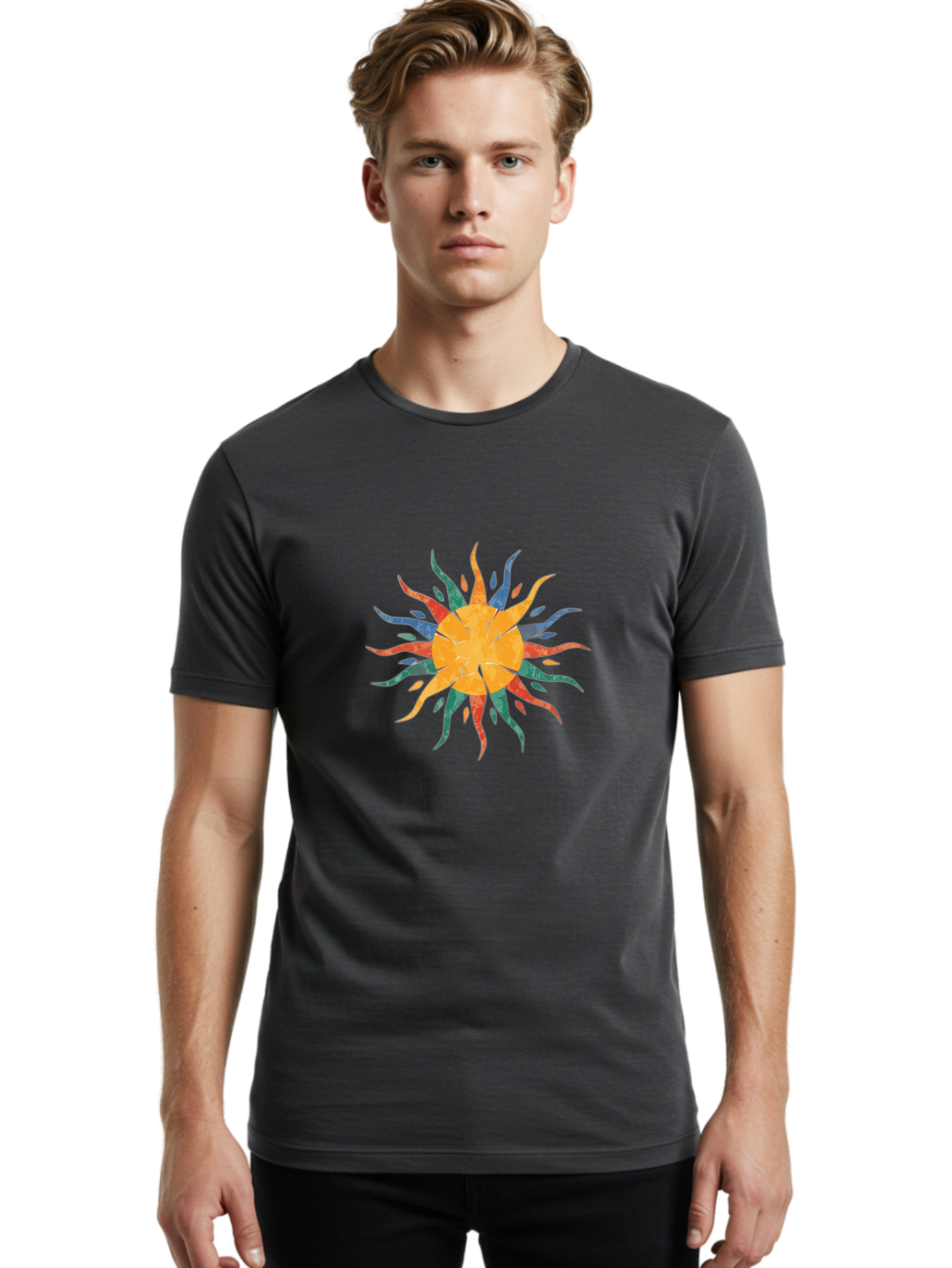 Cracked-Sun Men'S Graphic Tee, 100% Cotton, Comfortable Casual Summer Wear, Machine Washable, Vintage Camera, Old Camera, Antique Camera, Black Camera, Classic Photography, Photography Equipment, Nostalgic Device, Film Camera, Camera Art Bag355