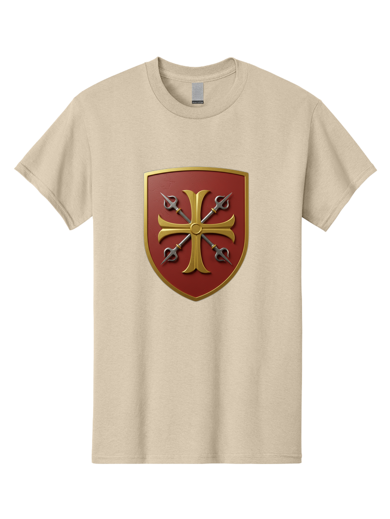 Crossed-Swords-And-Cross-Emblem Men'S Graphic Tee, 100% Cotton, Comfortable Casual Summer Wear, Machine Washable, Vintage Camera, Old Camera, Antique Camera, Black Camera, Classic Photography, Photography Equipment, Nostalgic Device, Bag364