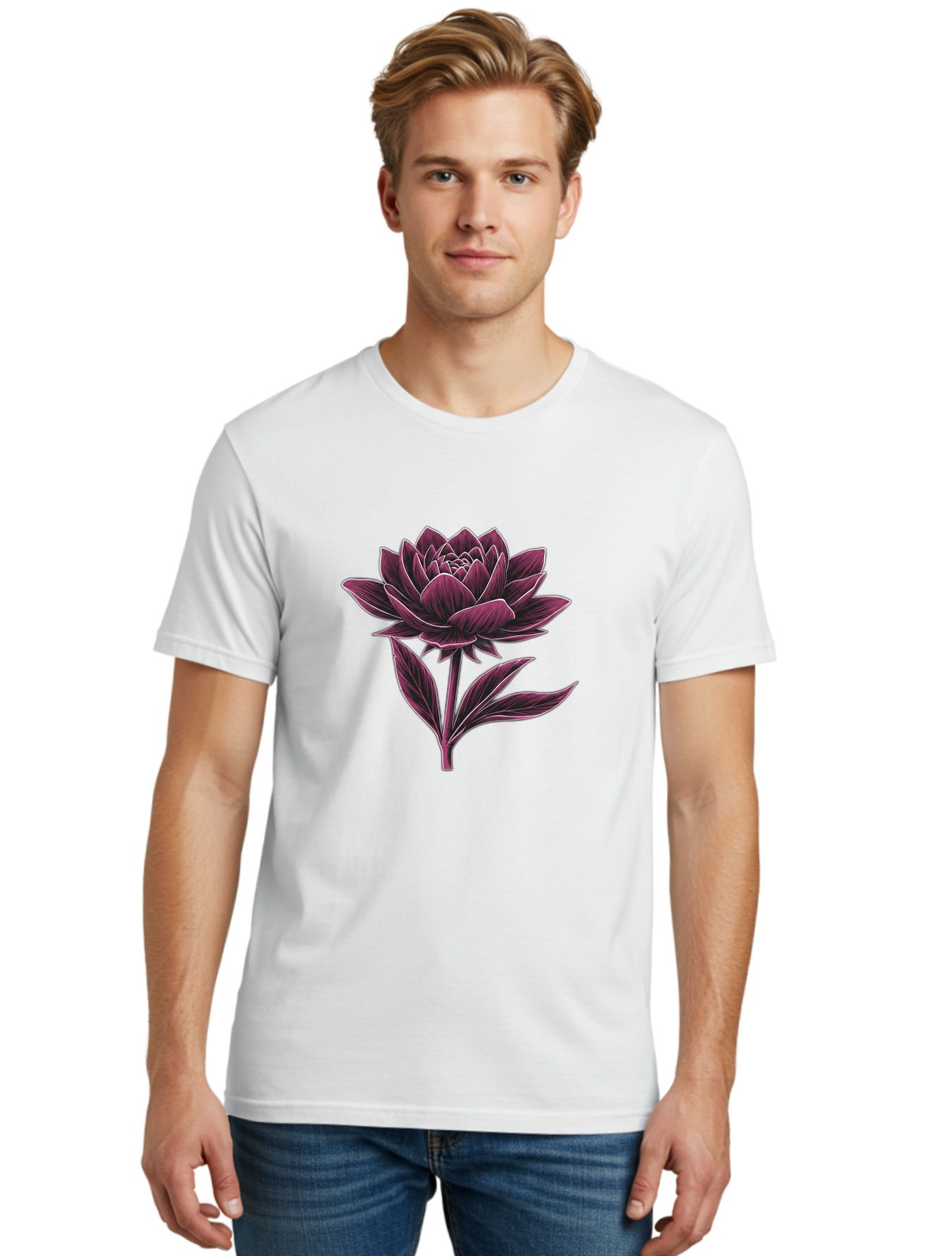 Dahlia-Flower Men'S Graphic Tee, 100% Cotton, Comfortable Casual Summer Wear, Machine Washable, Vintage Camera, Old Camera, Antique Camera, Black Camera, Classic Photography, Photography Equipment, Nostalgic Device, Film Camera, Camera Art Bag377