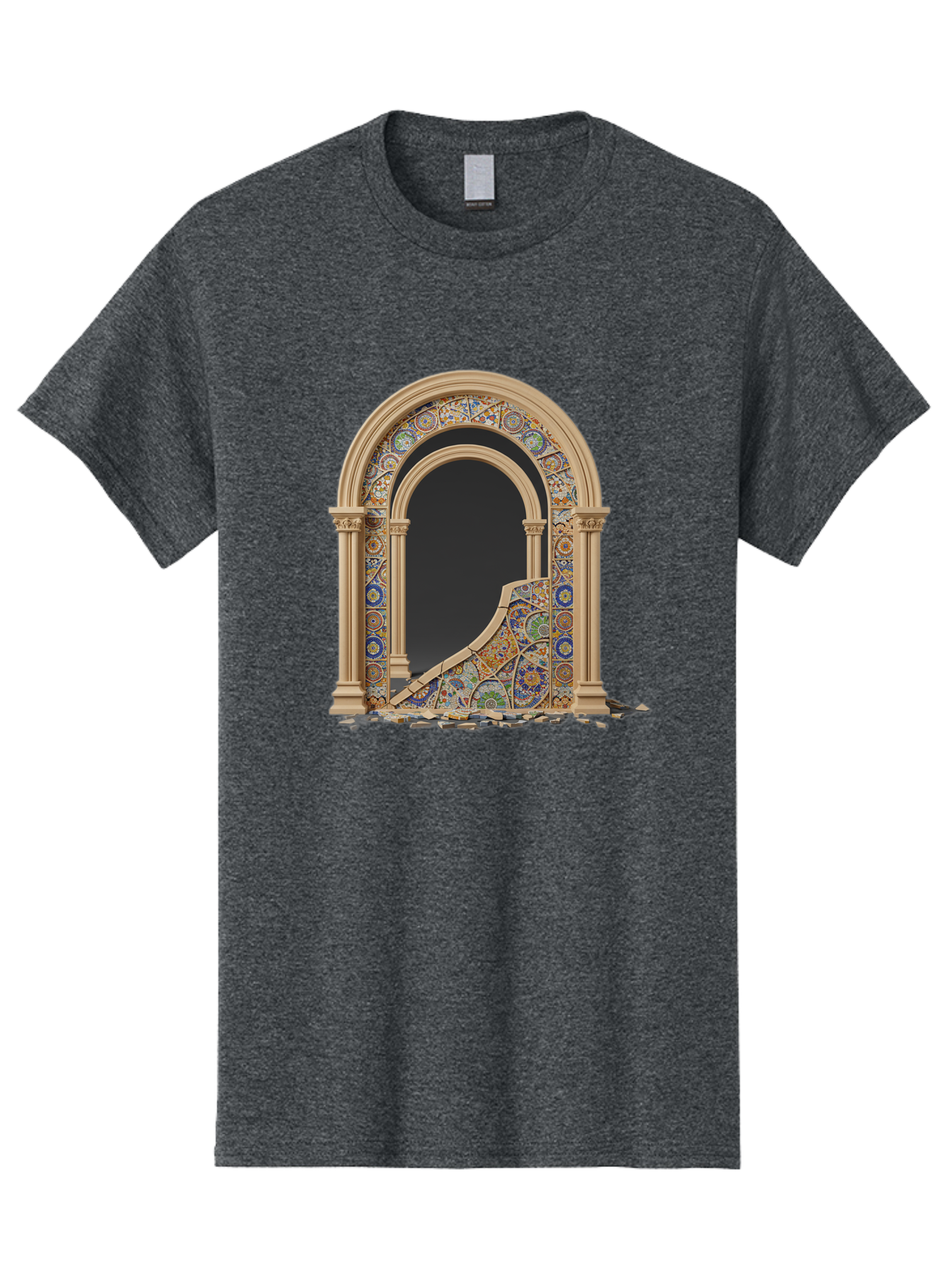 Damaged-Archway Men'S Graphic Tee, 100% Cotton, Comfortable Casual Summer Wear, Machine Washable, Vintage Camera, Old Camera, Antique Camera, Black Camera, Classic Photography, Photography Equipment, Nostalgic Device, Film Camera, Camera Art Bag378