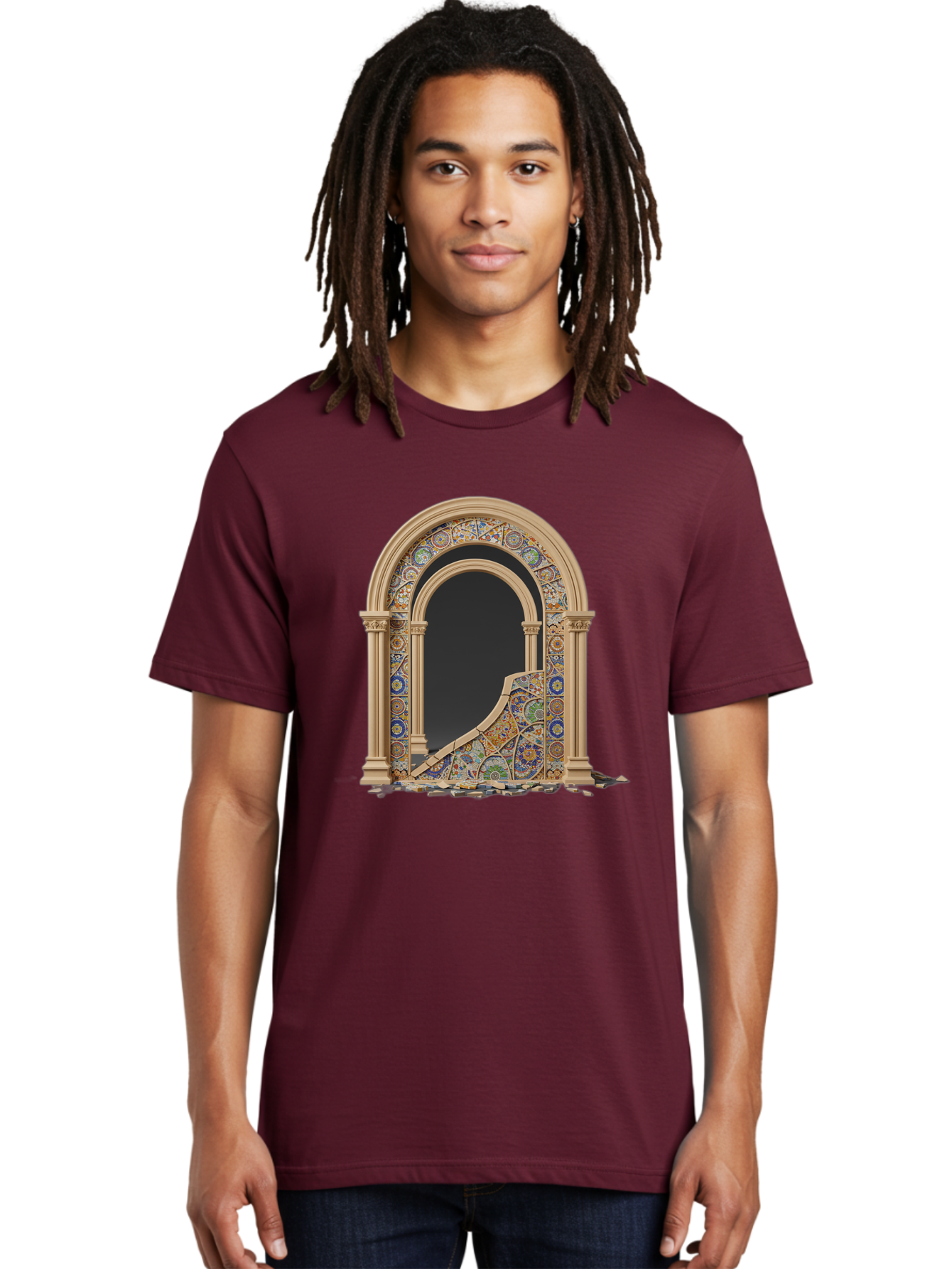 Damaged-Archway Men'S Graphic Tee, 100% Cotton, Comfortable Casual Summer Wear, Machine Washable, Vintage Camera, Old Camera, Antique Camera, Black Camera, Classic Photography, Photography Equipment, Nostalgic Device, Film Camera, Camera Art Bag378