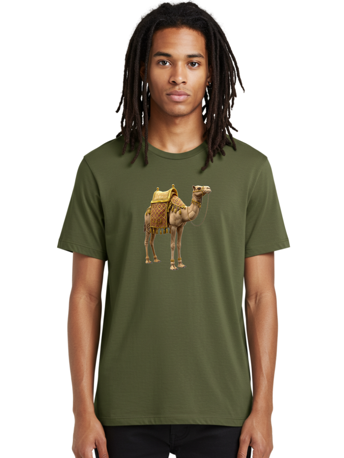 Decorated-Camel Men'S Graphic Tee, 100% Cotton, Comfortable Casual Summer Wear, Machine Washable, Vintage Camera, Old Camera, Antique Camera, Black Camera, Classic Photography, Photography Equipment, Nostalgic Device, Film Camera, Camera Art Bag384