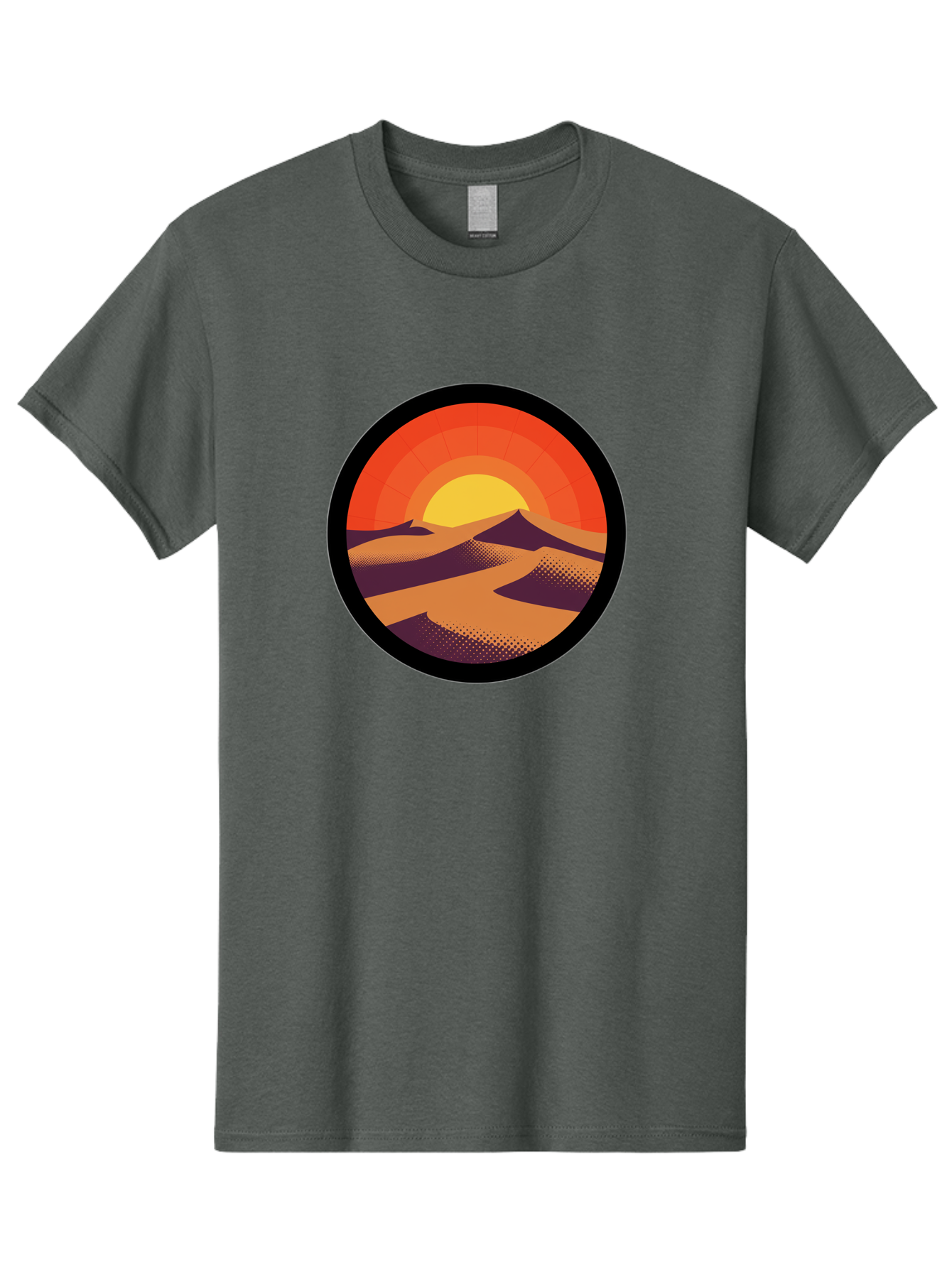Desert-Sunset-1 Men'S Graphic Tee, 100% Cotton, Comfortable Casual Summer Wear, Machine Washable, Vintage Camera, Old Camera, Antique Camera, Black Camera, Classic Photography, Photography Equipment, Nostalgic Device, Film Camera, Camera Art Bag389
