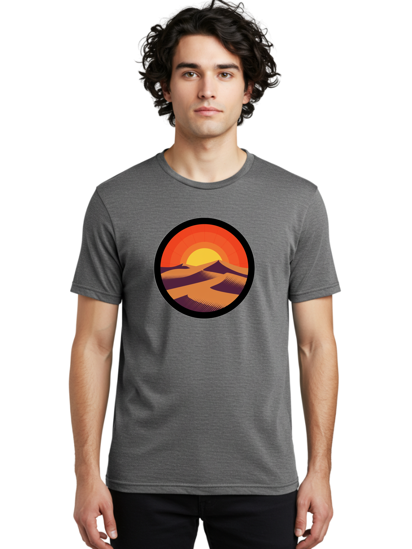 Desert-Sunset-1 Men'S Graphic Tee, 100% Cotton, Comfortable Casual Summer Wear, Machine Washable, Vintage Camera, Old Camera, Antique Camera, Black Camera, Classic Photography, Photography Equipment, Nostalgic Device, Film Camera, Camera Art Bag389