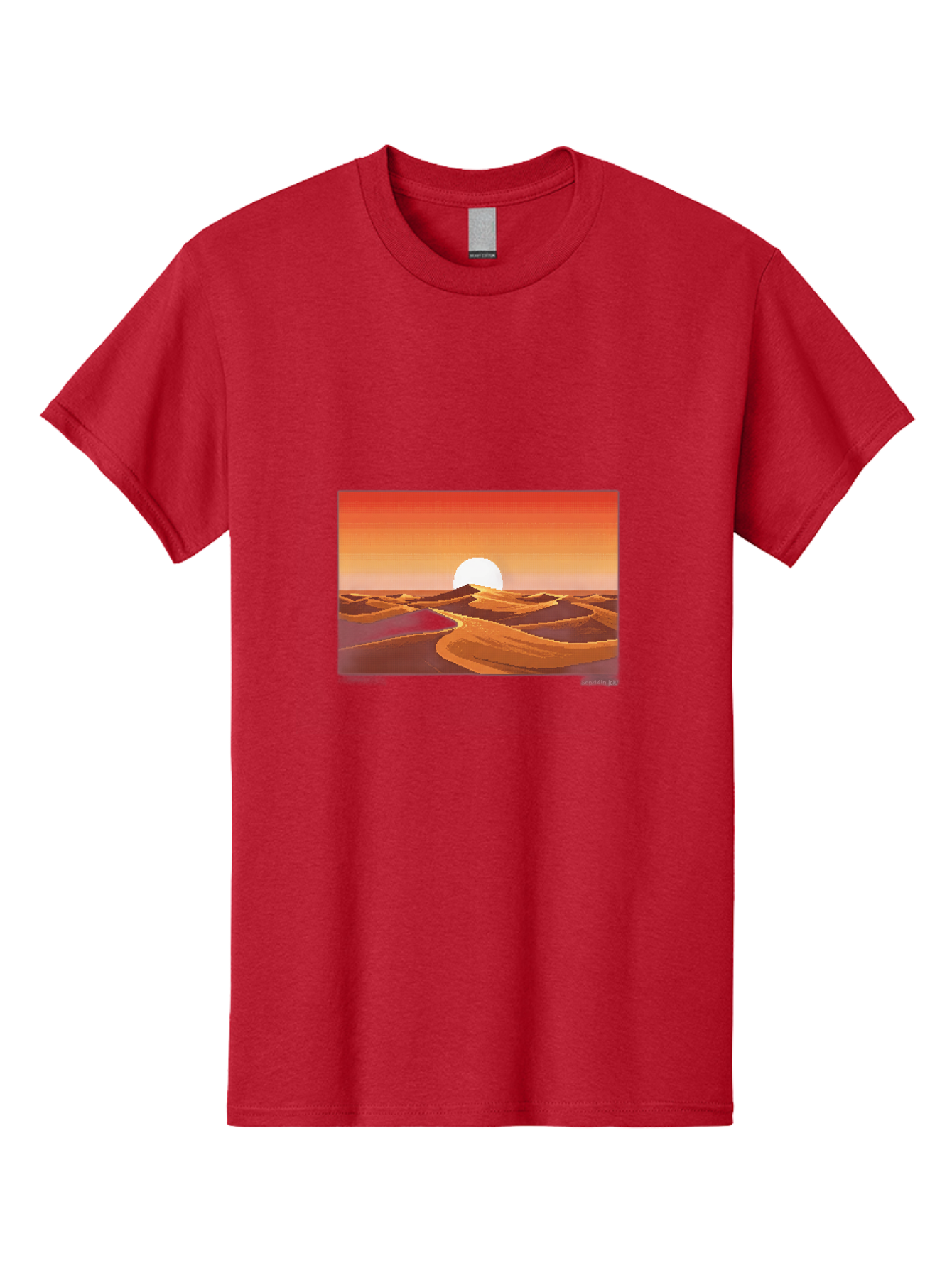 Desert-Sunset-3 Men'S Graphic Tee, 100% Cotton, Comfortable Casual Summer Wear, Machine Washable, Vintage Camera, Old Camera, Antique Camera, Black Camera, Classic Photography, Photography Equipment, Nostalgic Device, Film Camera, Camera Art Bag391