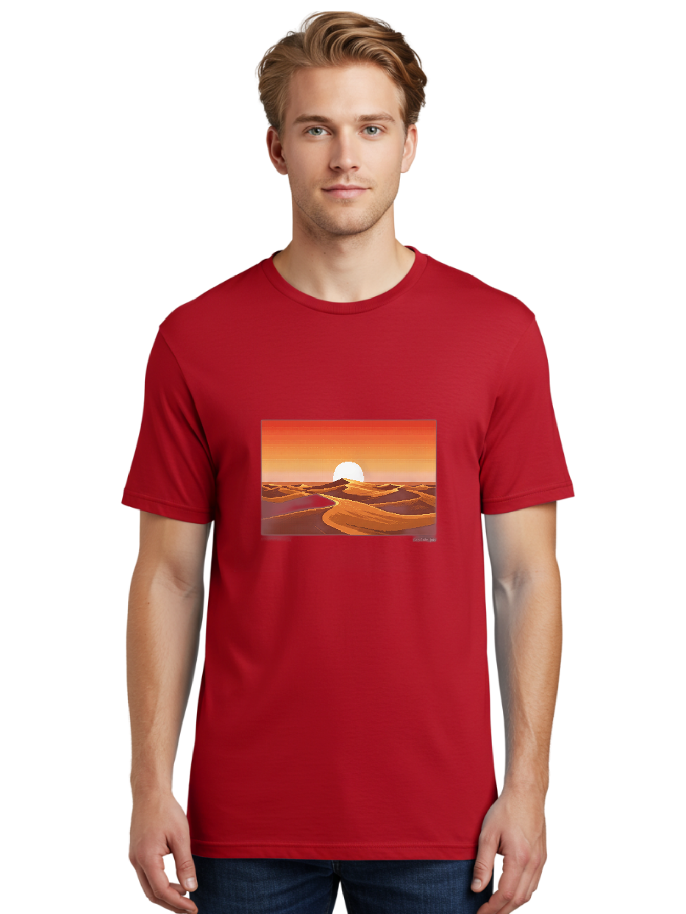Desert-Sunset-3 Men'S Graphic Tee, 100% Cotton, Comfortable Casual Summer Wear, Machine Washable, Vintage Camera, Old Camera, Antique Camera, Black Camera, Classic Photography, Photography Equipment, Nostalgic Device, Film Camera, Camera Art Bag391