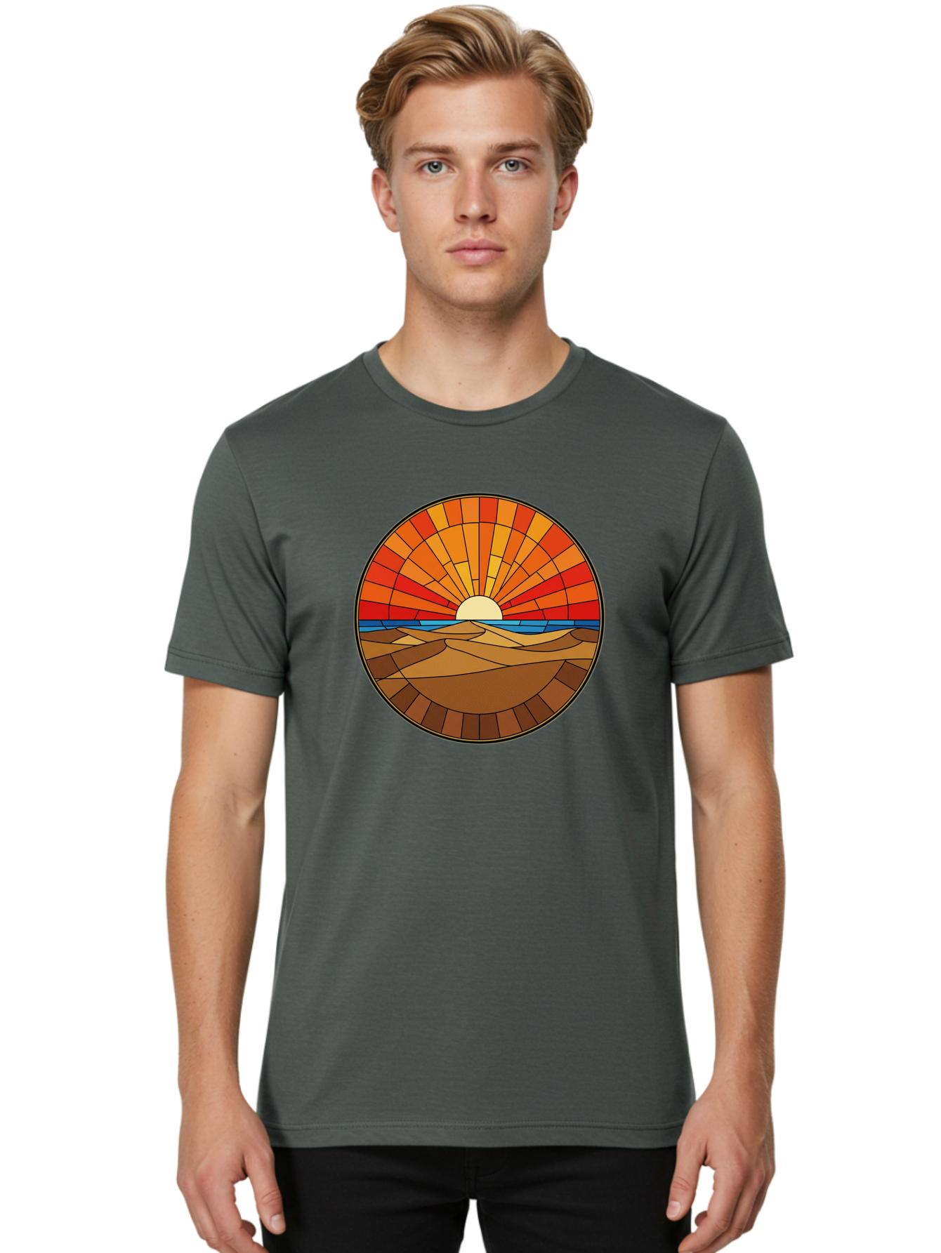 Desert-Sunset-4 Men'S Graphic Tee, 100% Cotton, Comfortable Casual Summer Wear, Machine Washable, Vintage Camera, Old Camera, Antique Camera, Black Camera, Classic Photography, Photography Equipment, Nostalgic Device, Film Camera, Camera Art Bag392