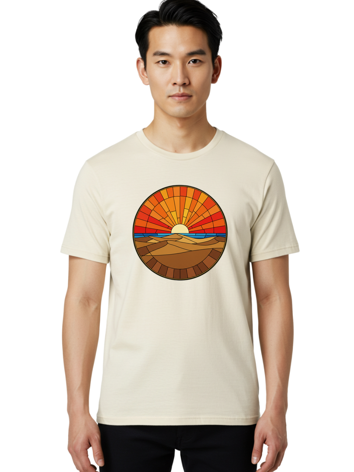 Desert-Sunset-4 Men'S Graphic Tee, 100% Cotton, Comfortable Casual Summer Wear, Machine Washable, Vintage Camera, Old Camera, Antique Camera, Black Camera, Classic Photography, Photography Equipment, Nostalgic Device, Film Camera, Camera Art Bag392