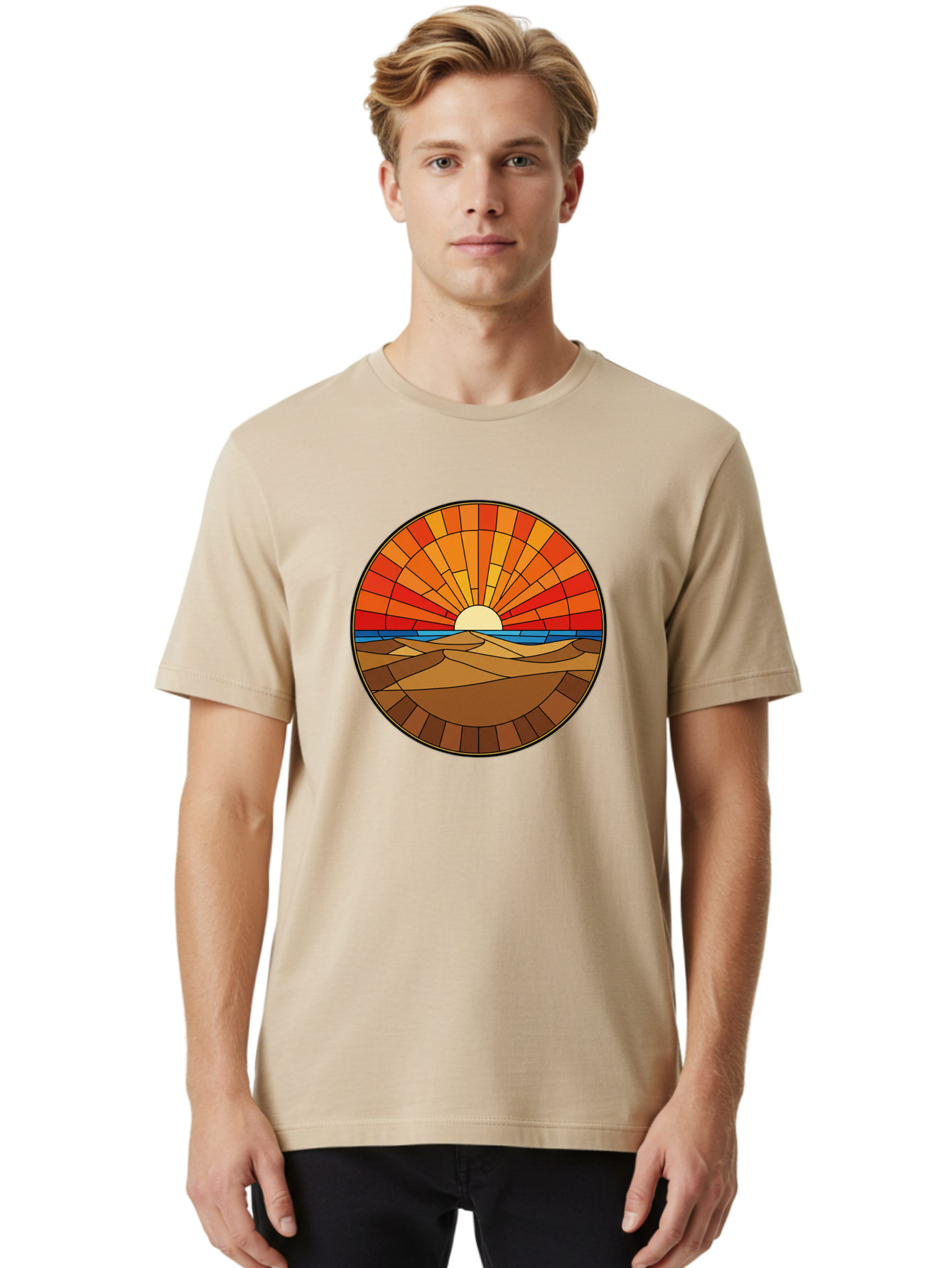 Desert-Sunset-4 Men'S Graphic Tee, 100% Cotton, Comfortable Casual Summer Wear, Machine Washable, Vintage Camera, Old Camera, Antique Camera, Black Camera, Classic Photography, Photography Equipment, Nostalgic Device, Film Camera, Camera Art Bag392