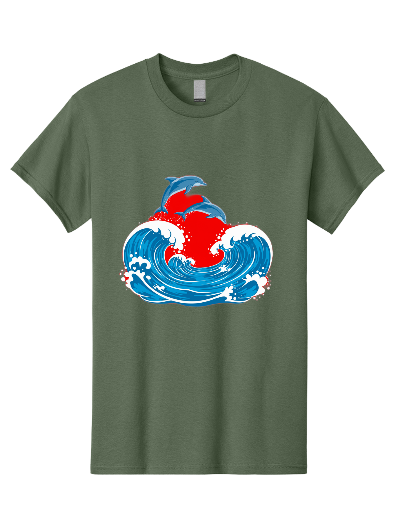 Dolphins-Jumping-Wave Men'S Graphic Tee, 100% Cotton, Comfortable Casual Summer Wear, Machine Washable, Vintage Camera, Old Camera, Antique Camera, Black Camera, Classic Photography, Photography Equipment, Nostalgic Device, Film Camera, Bag401