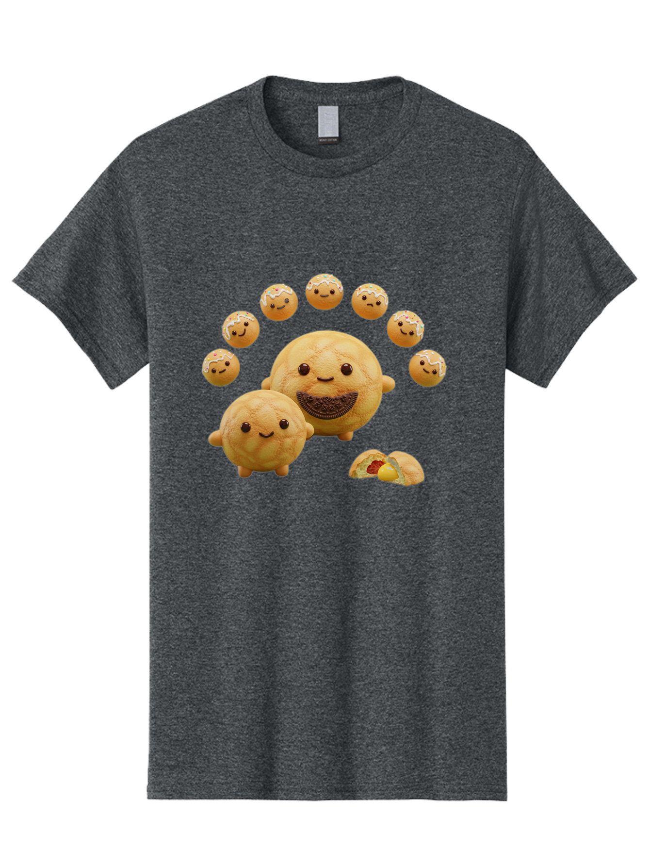 Donuts-With-Faces Men'S Graphic Tee, 100% Cotton, Comfortable Casual Summer Wear, Machine Washable, Vintage Camera, Old Camera, Antique Camera, Black Camera, Classic Photography, Photography Equipment, Nostalgic Device, Film Camera, Camera Art Bag403