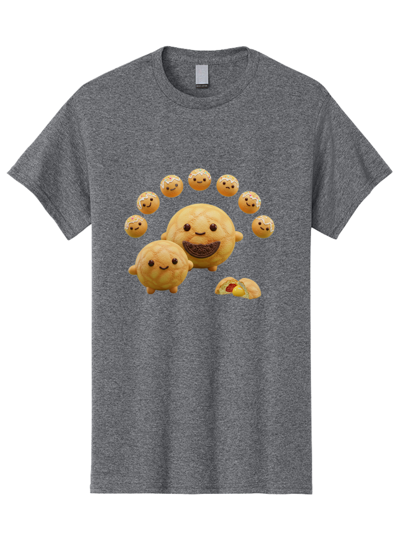 Donuts-With-Faces Men'S Graphic Tee, 100% Cotton, Comfortable Casual Summer Wear, Machine Washable, Vintage Camera, Old Camera, Antique Camera, Black Camera, Classic Photography, Photography Equipment, Nostalgic Device, Film Camera, Camera Art Bag403
