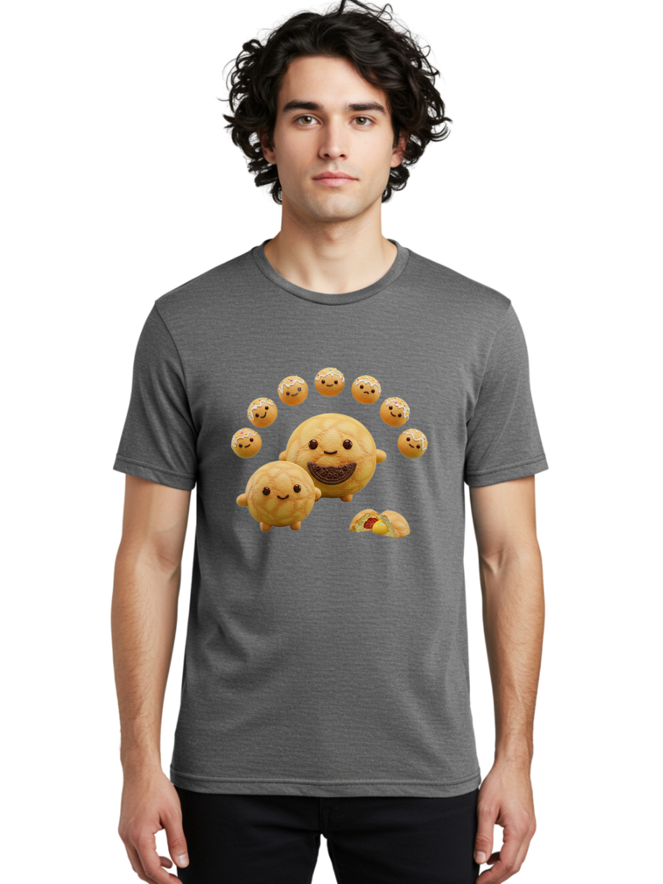 Donuts-With-Faces Men'S Graphic Tee, 100% Cotton, Comfortable Casual Summer Wear, Machine Washable, Vintage Camera, Old Camera, Antique Camera, Black Camera, Classic Photography, Photography Equipment, Nostalgic Device, Film Camera, Camera Art Bag403